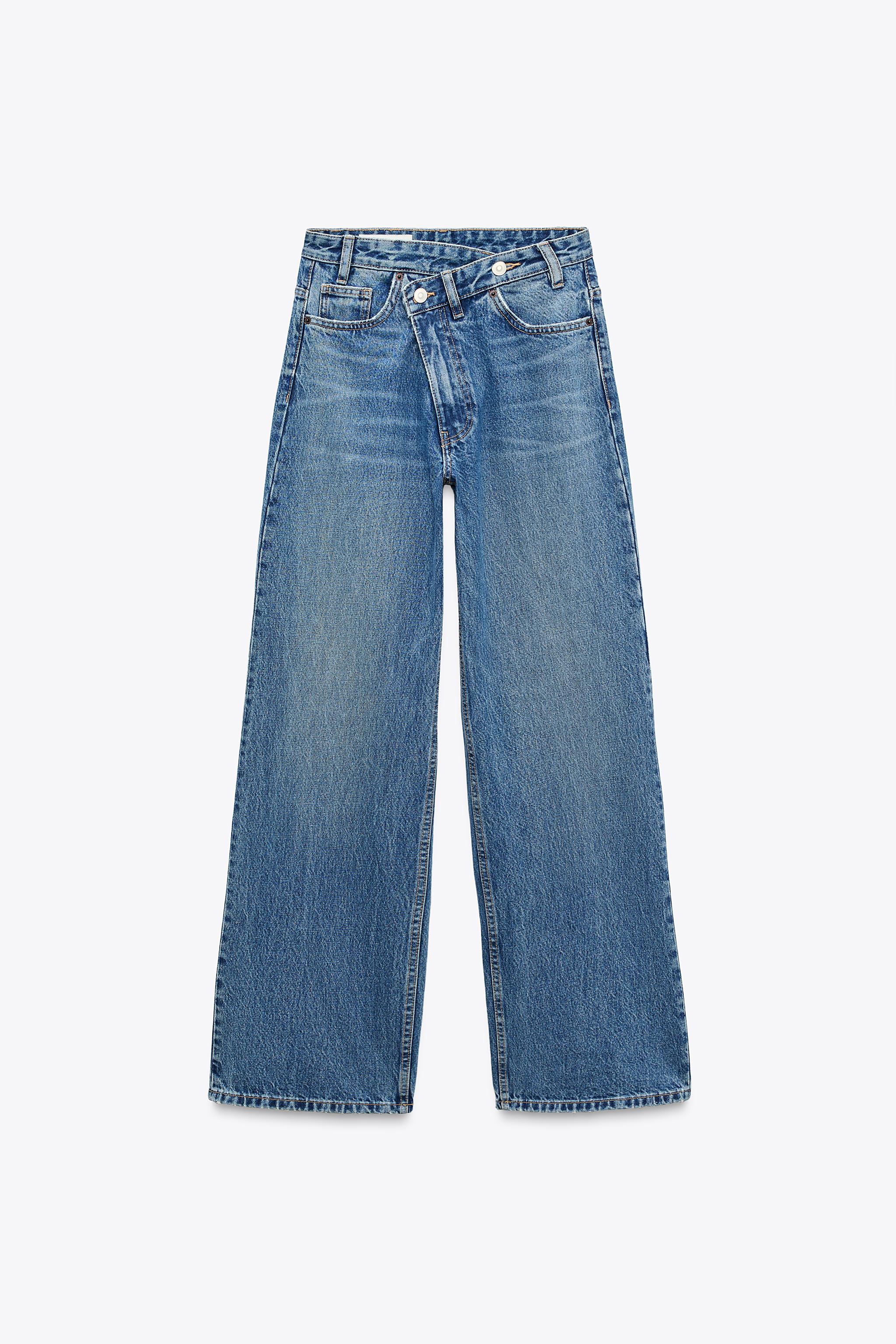 Wide leg high waist jeans