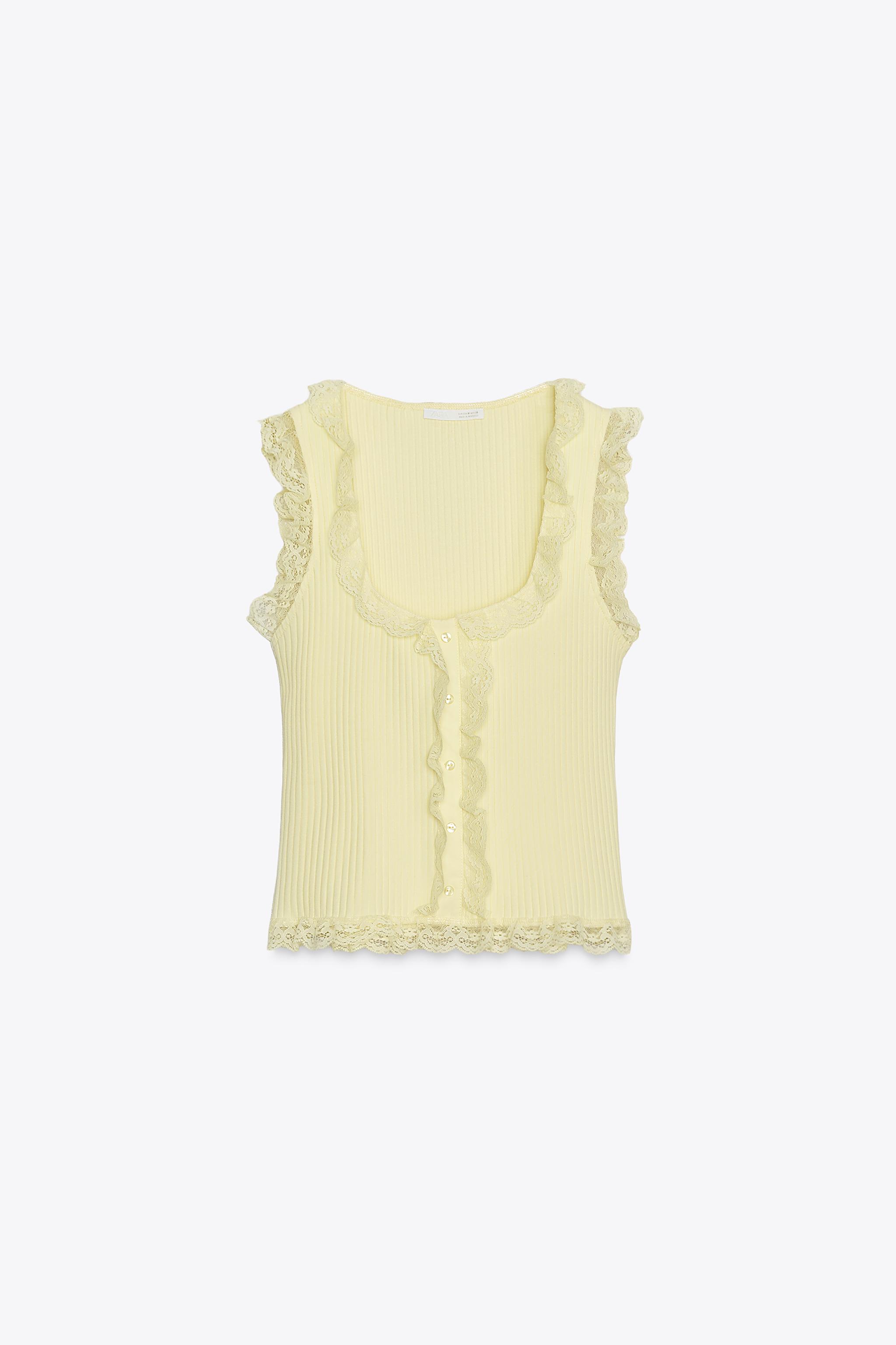 Lace Button Top