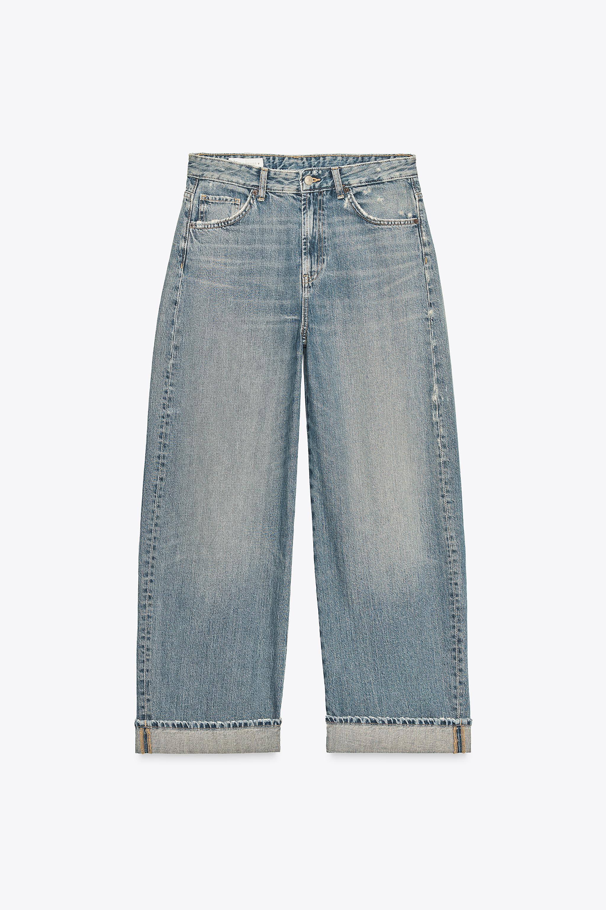 Baggy folded jeans