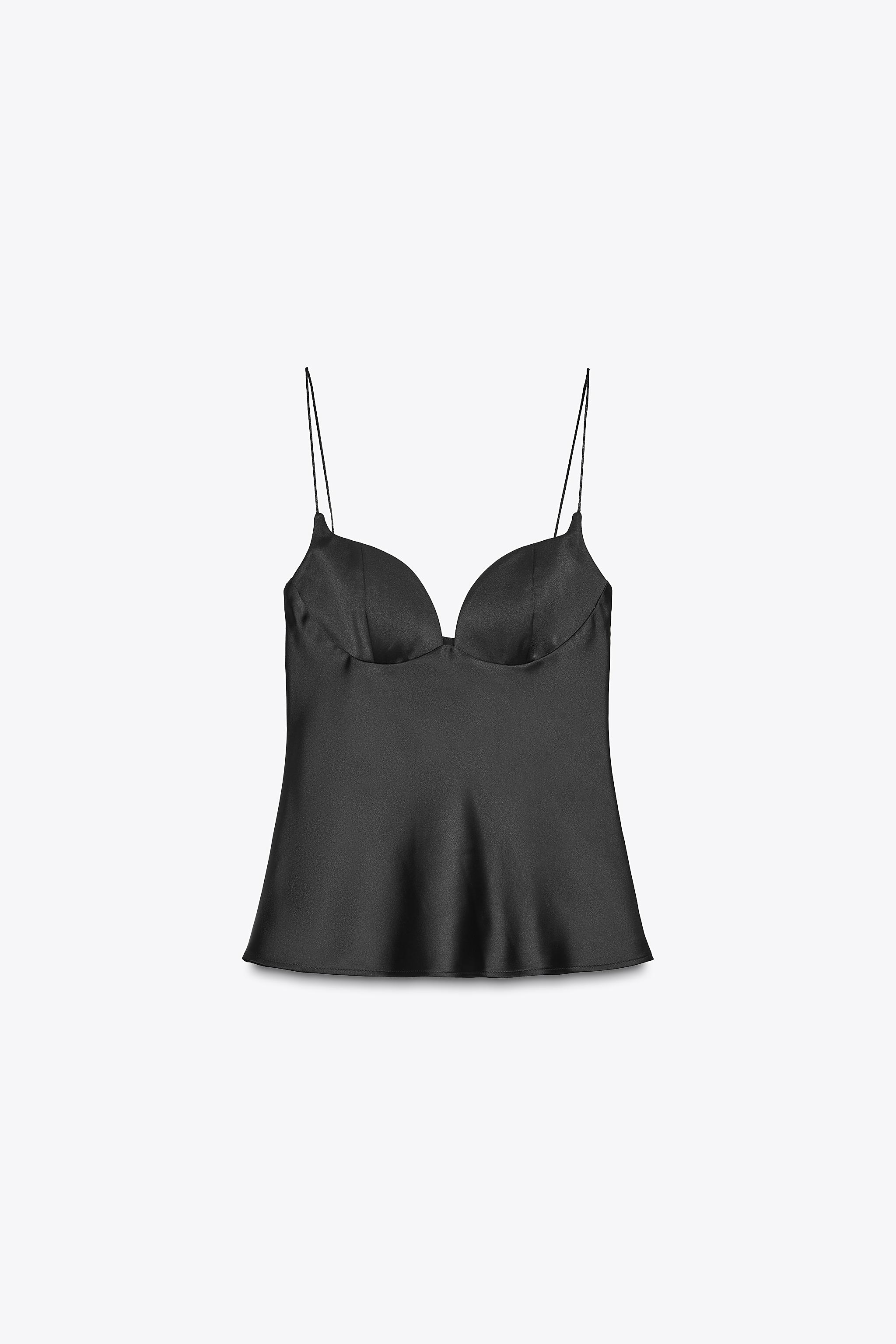 Satin heart cutout top