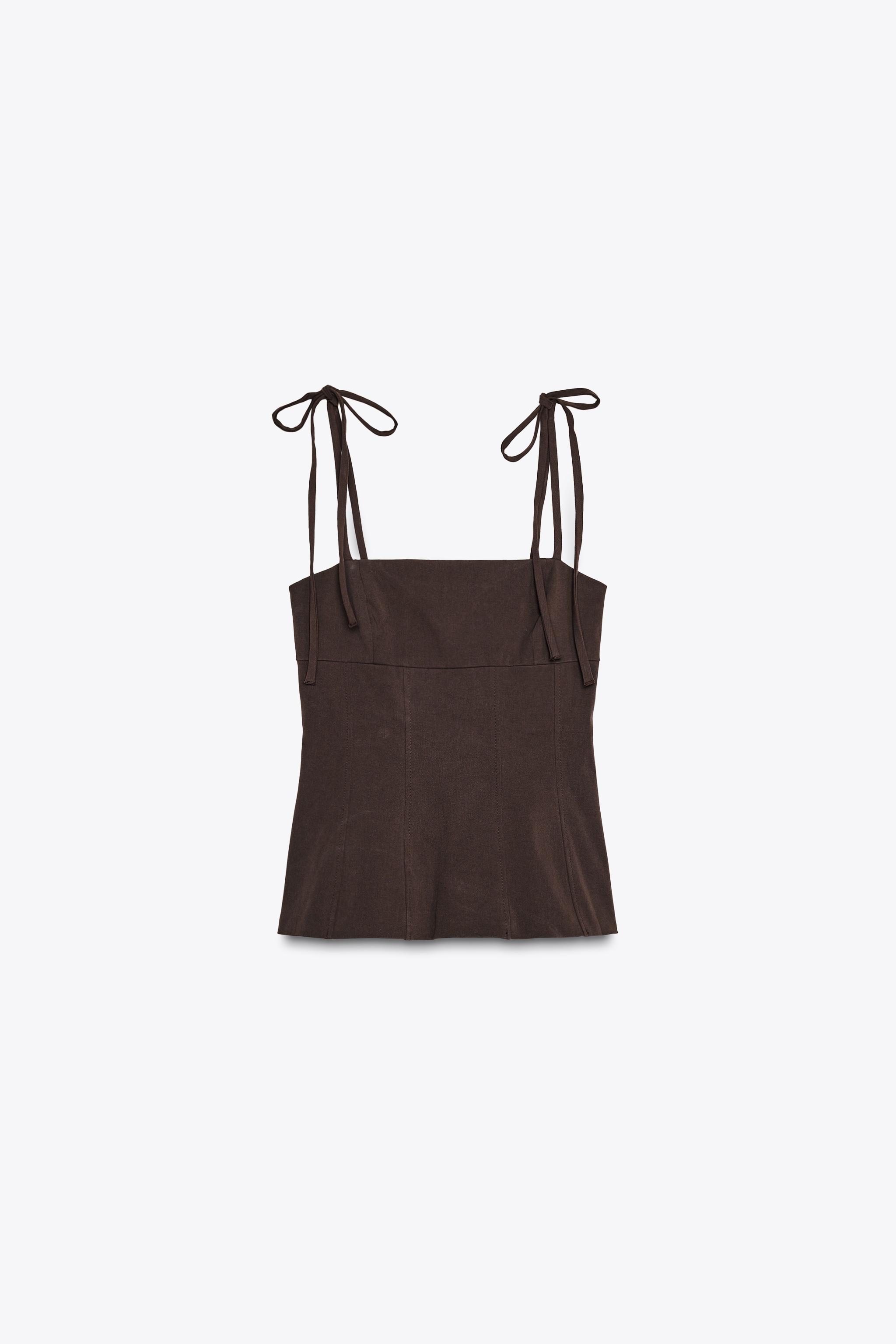 Stretch top with bows