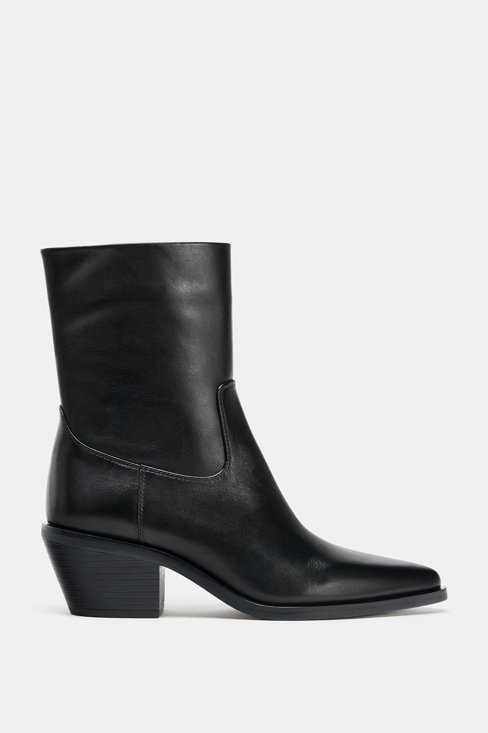 Leather cowboy boots