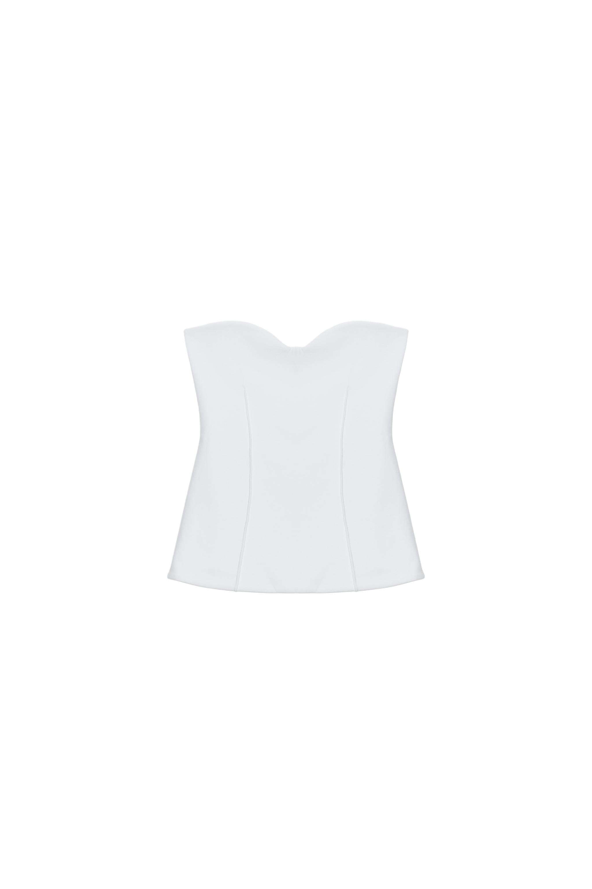 Bandeau top heart-cut