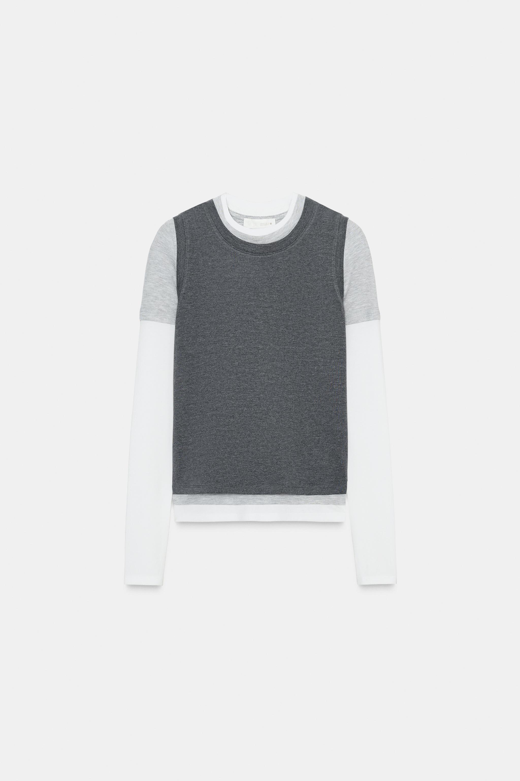 Three-layer effect t-shirt