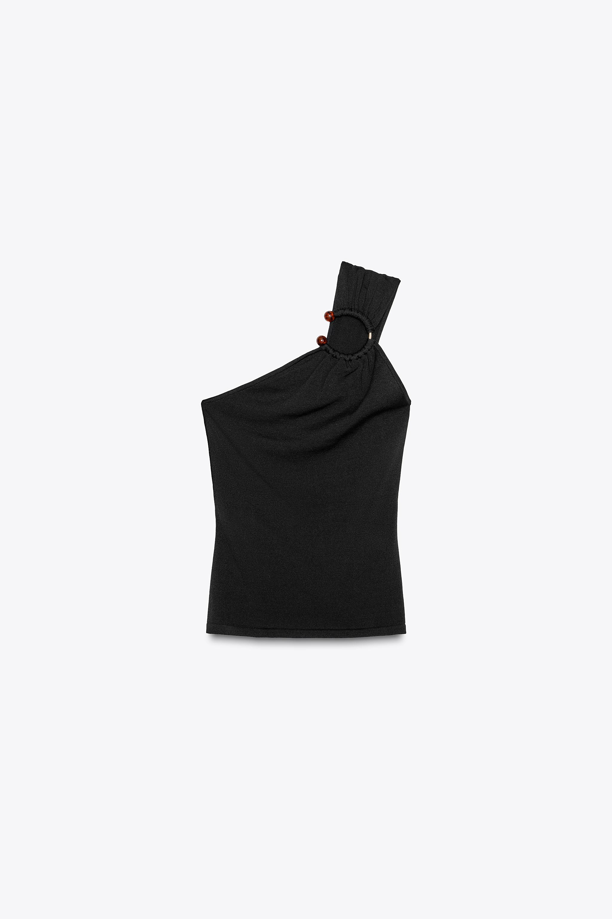 Asymmetric knit top