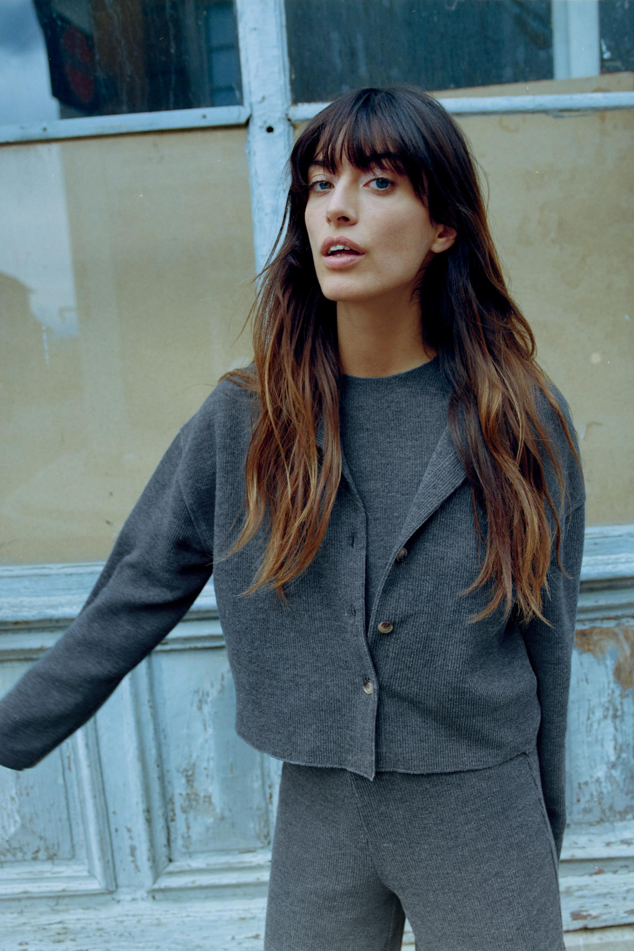 Soft ribbed cardigan
