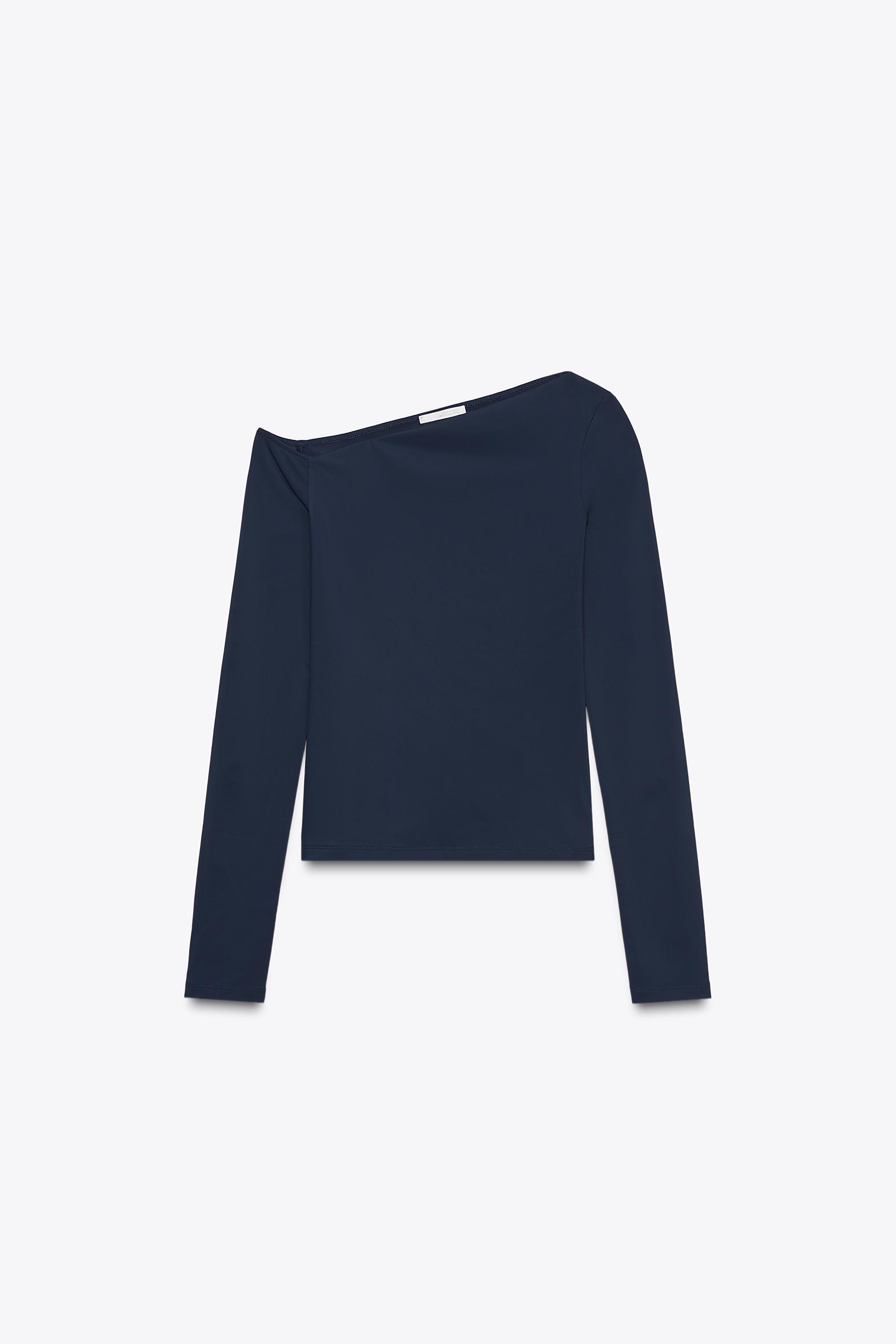 Asymmetric polyamide T-shirt