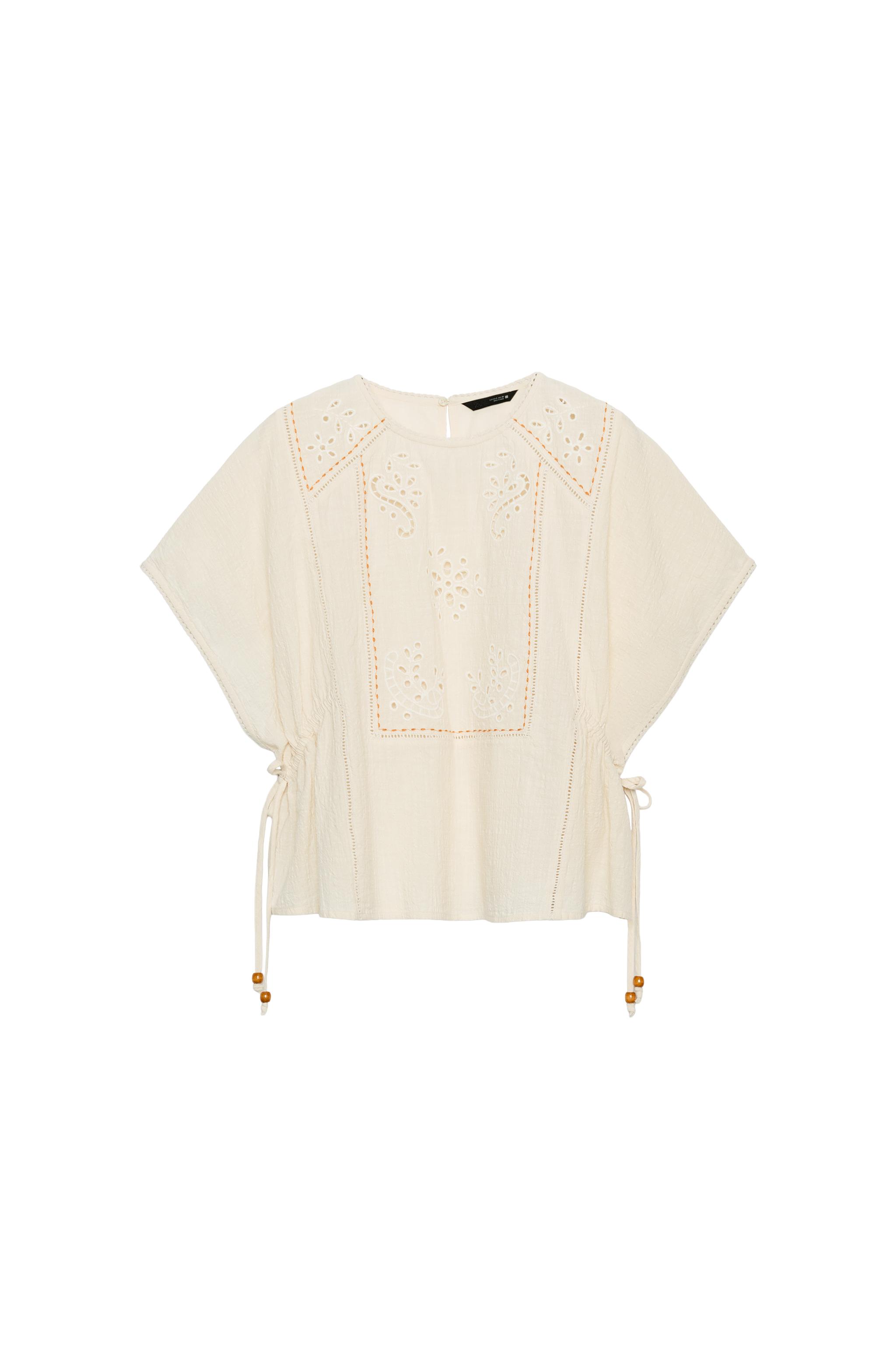 Embroidered Tie Top