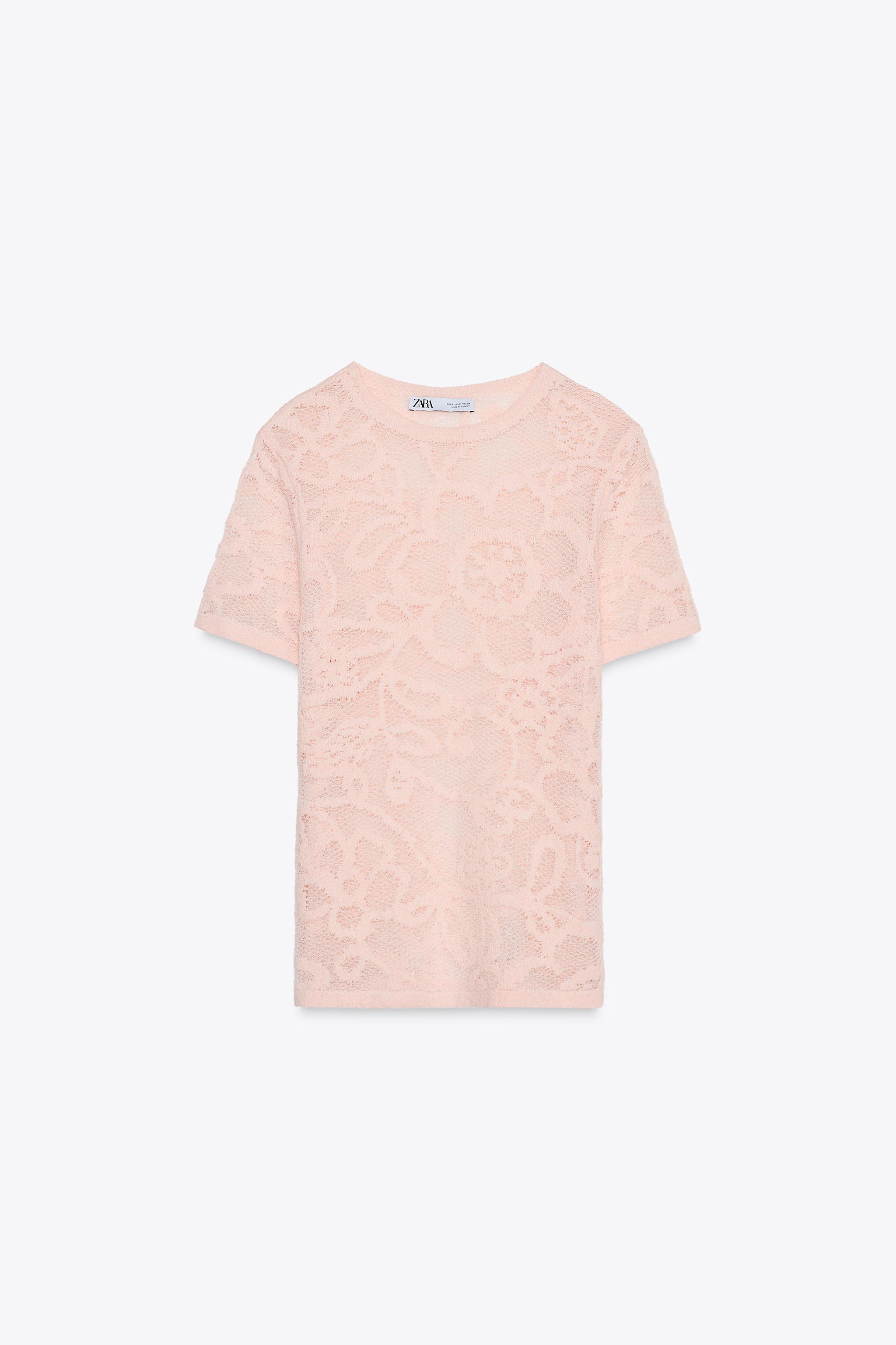 Floral textured knit top