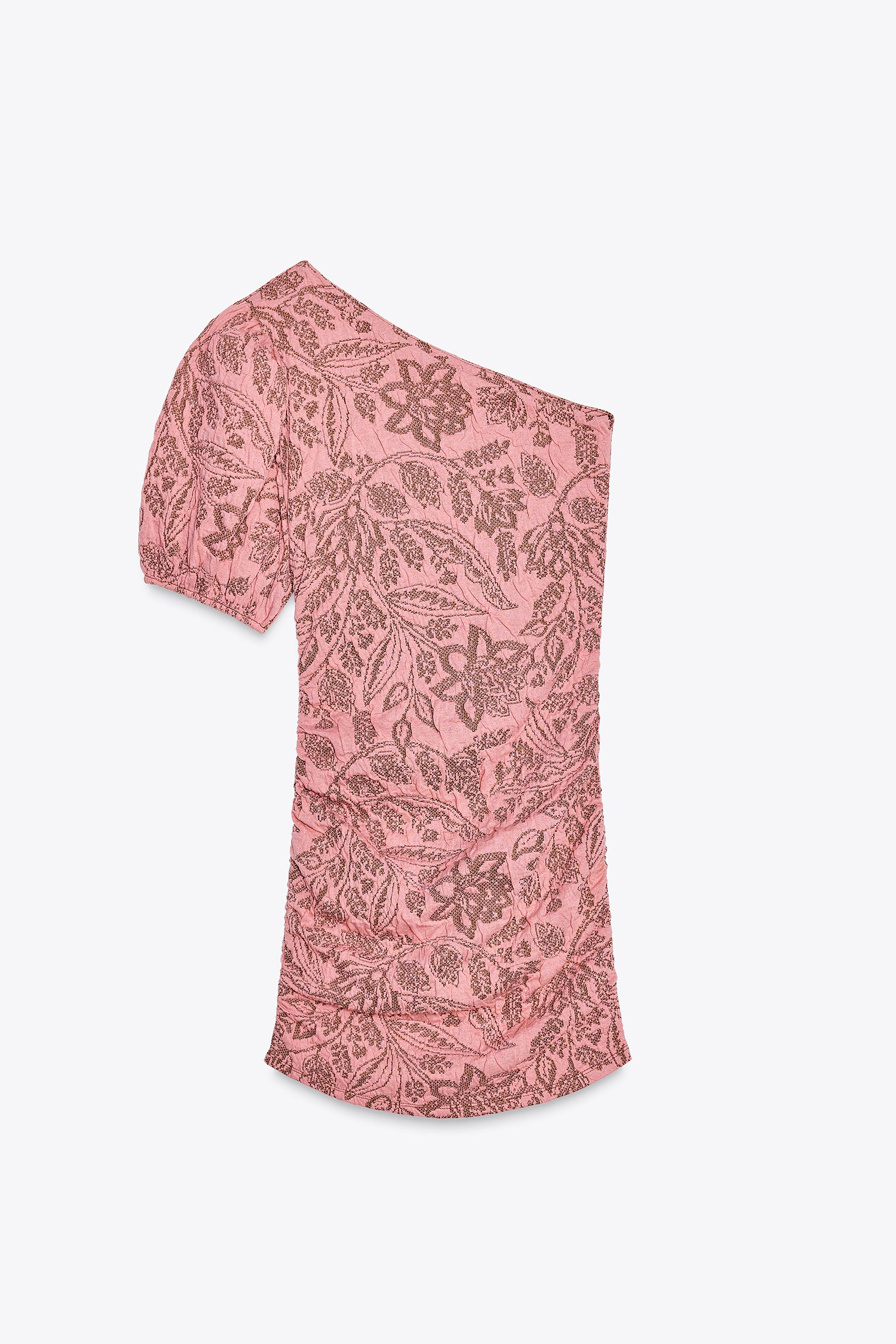 Asymmetric jacquard dress