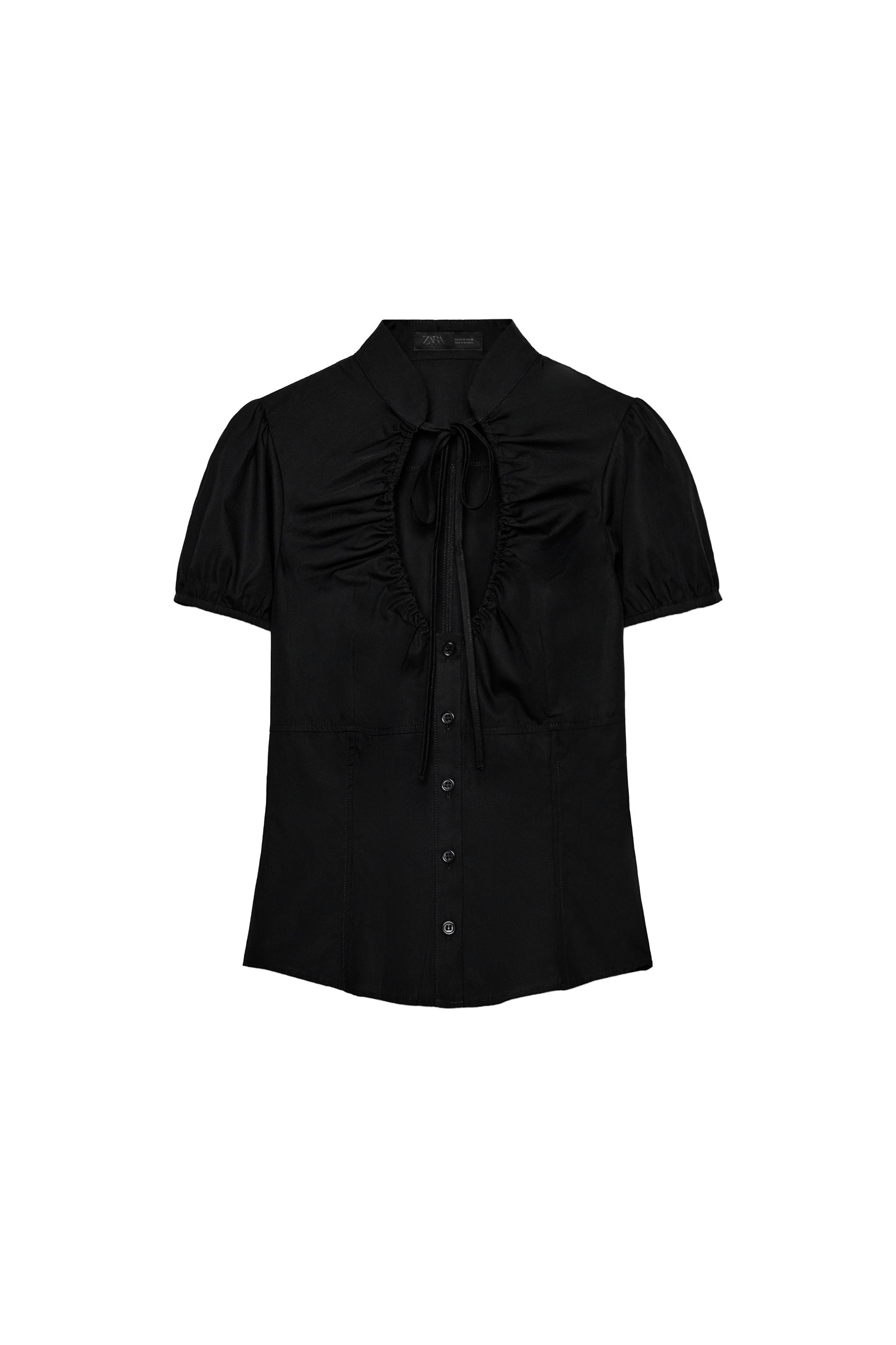 Poplin tie-strap top