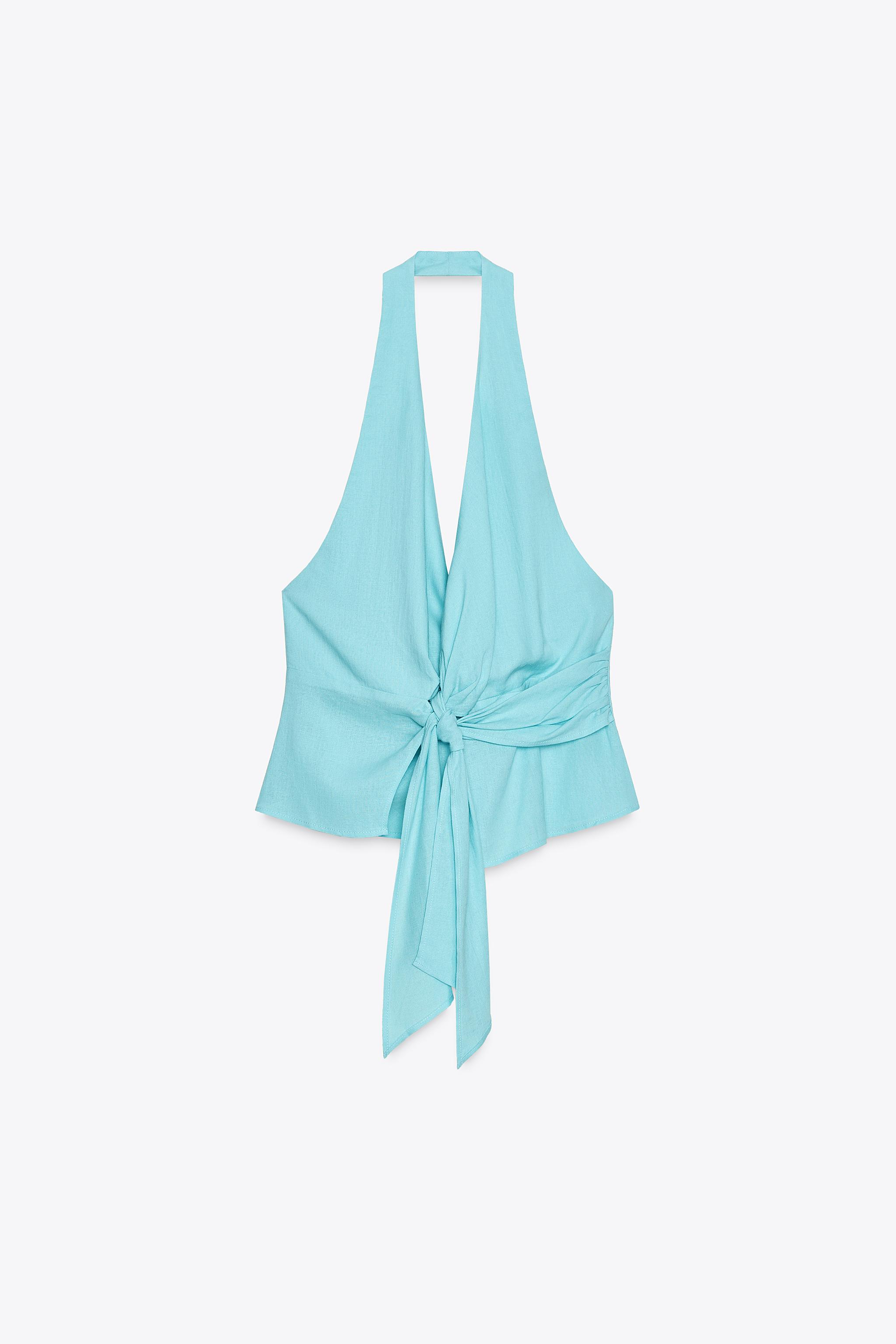 Halterneck knot top