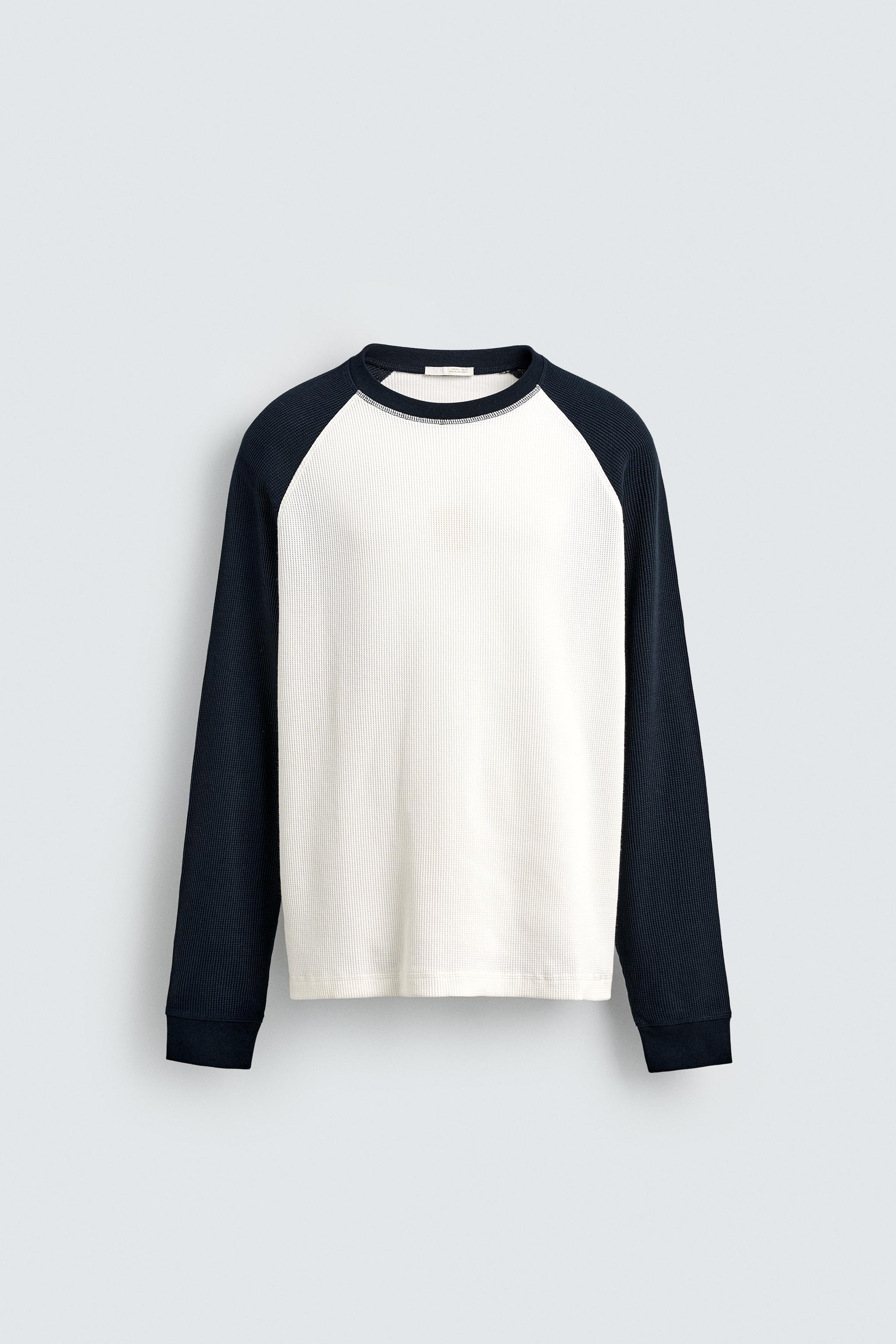 Waffle color block T-shirt