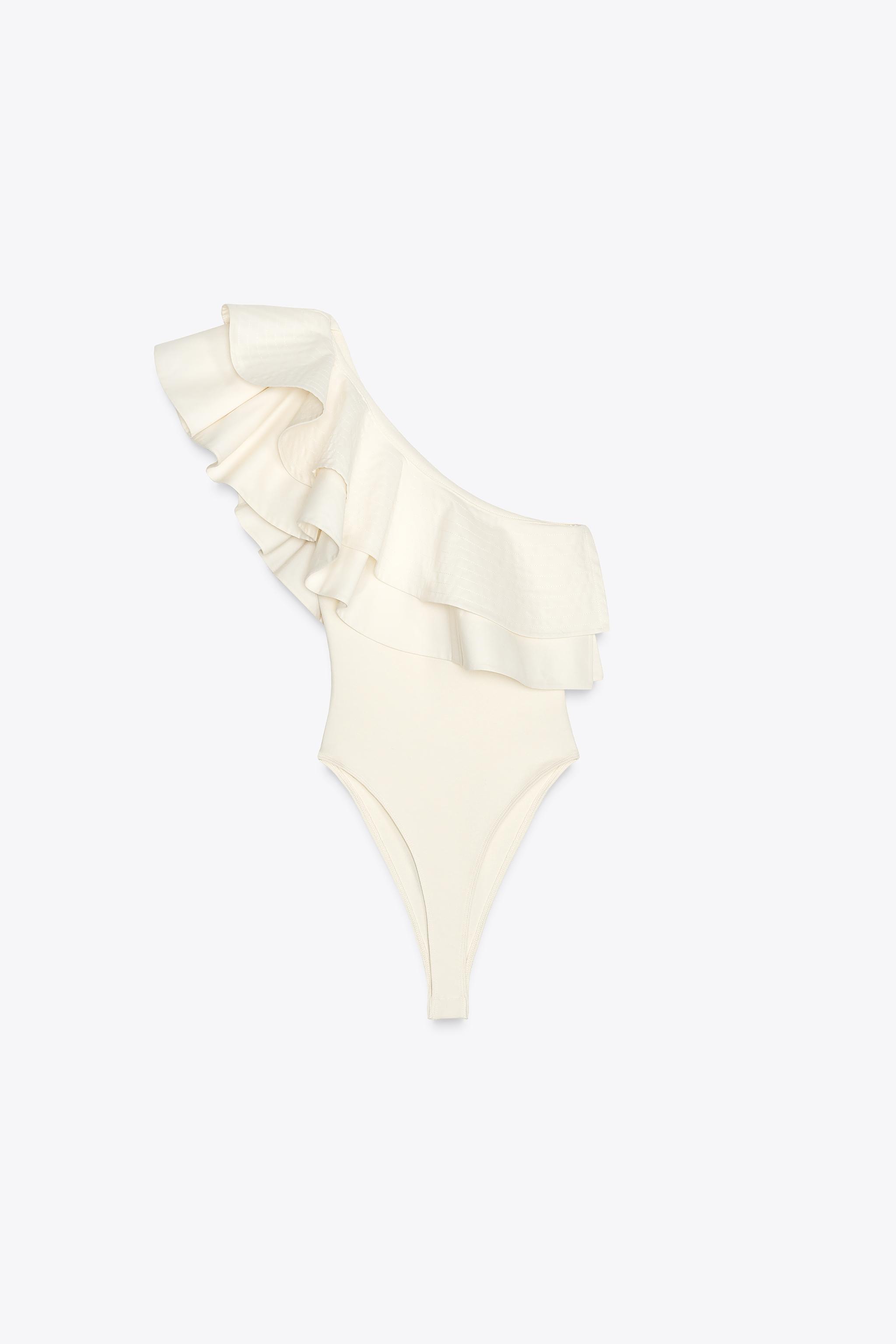Asymmetric contrast bodysuit