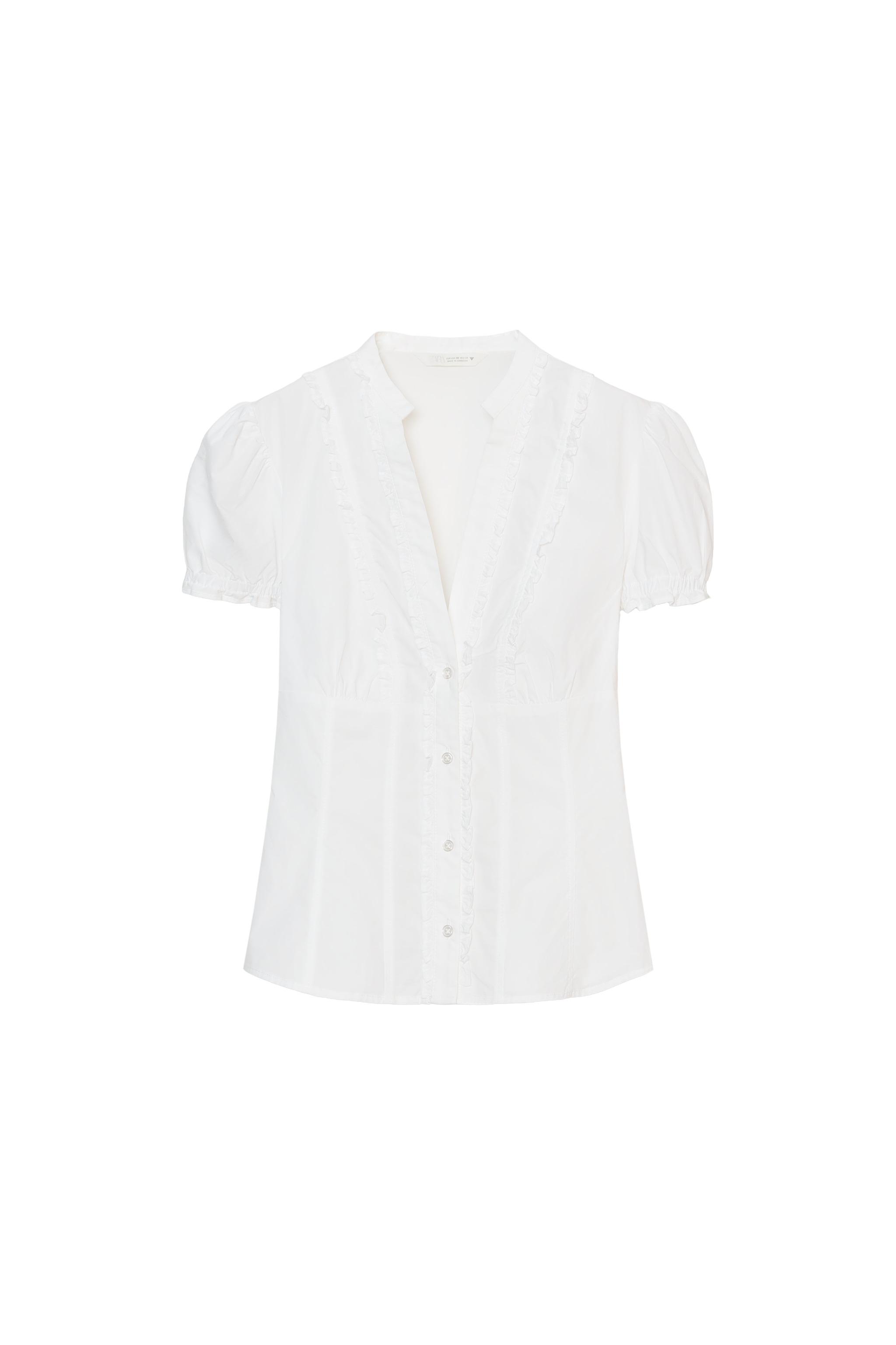 Poplin Ruffle Shirt