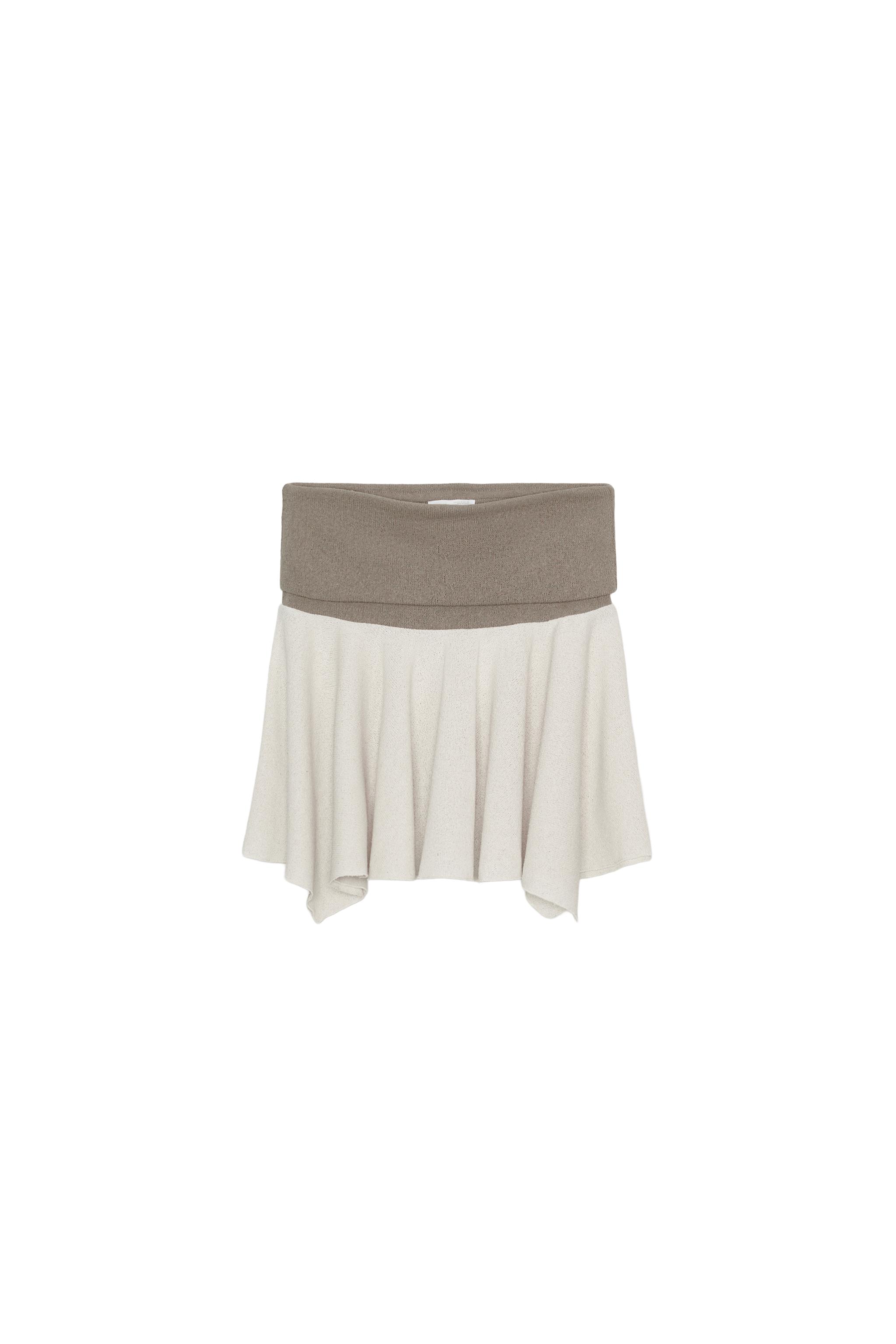 Rustic Contrast Mini Skirt