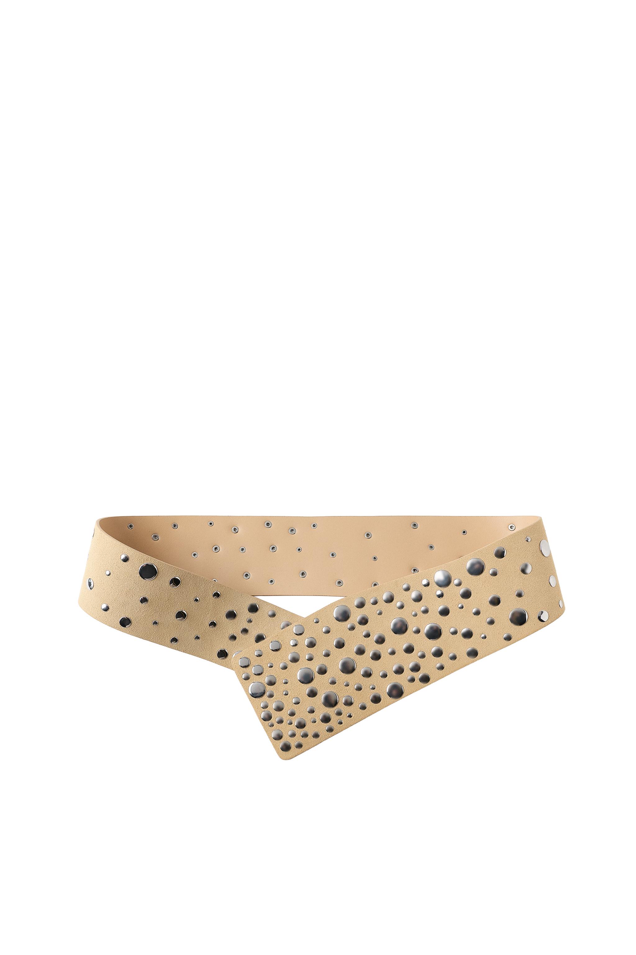 Leather Studded Scarf Belt