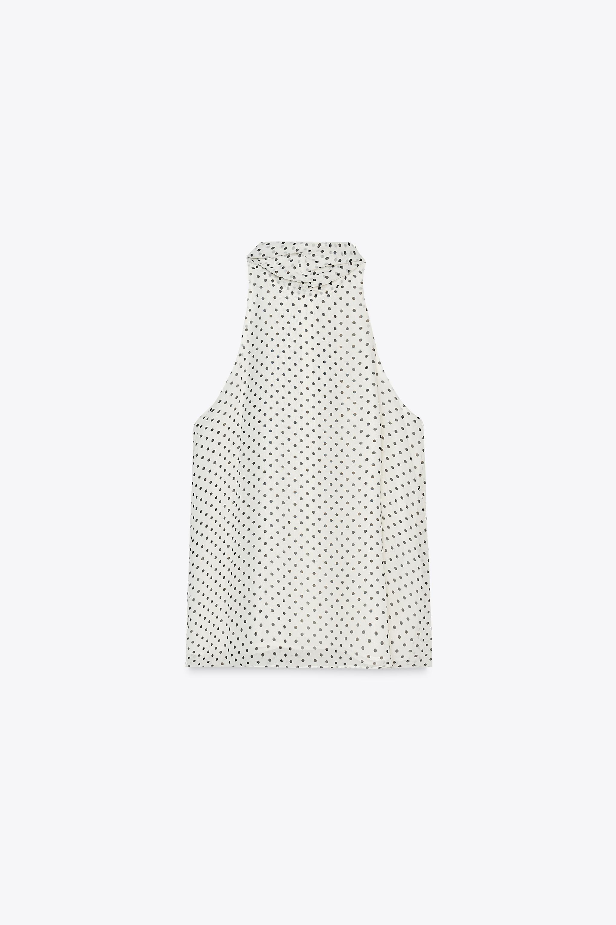 Polka dot halter top