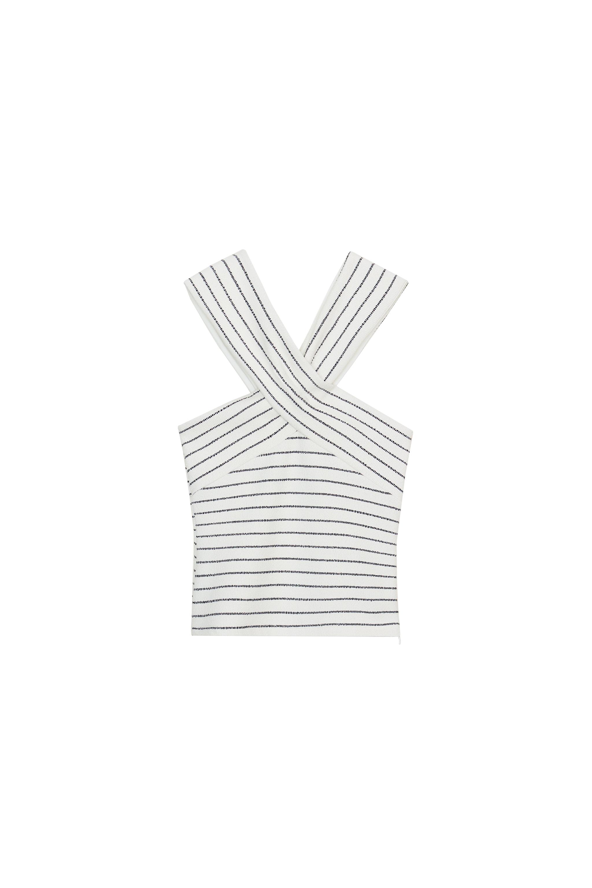 Bouclé wrap top