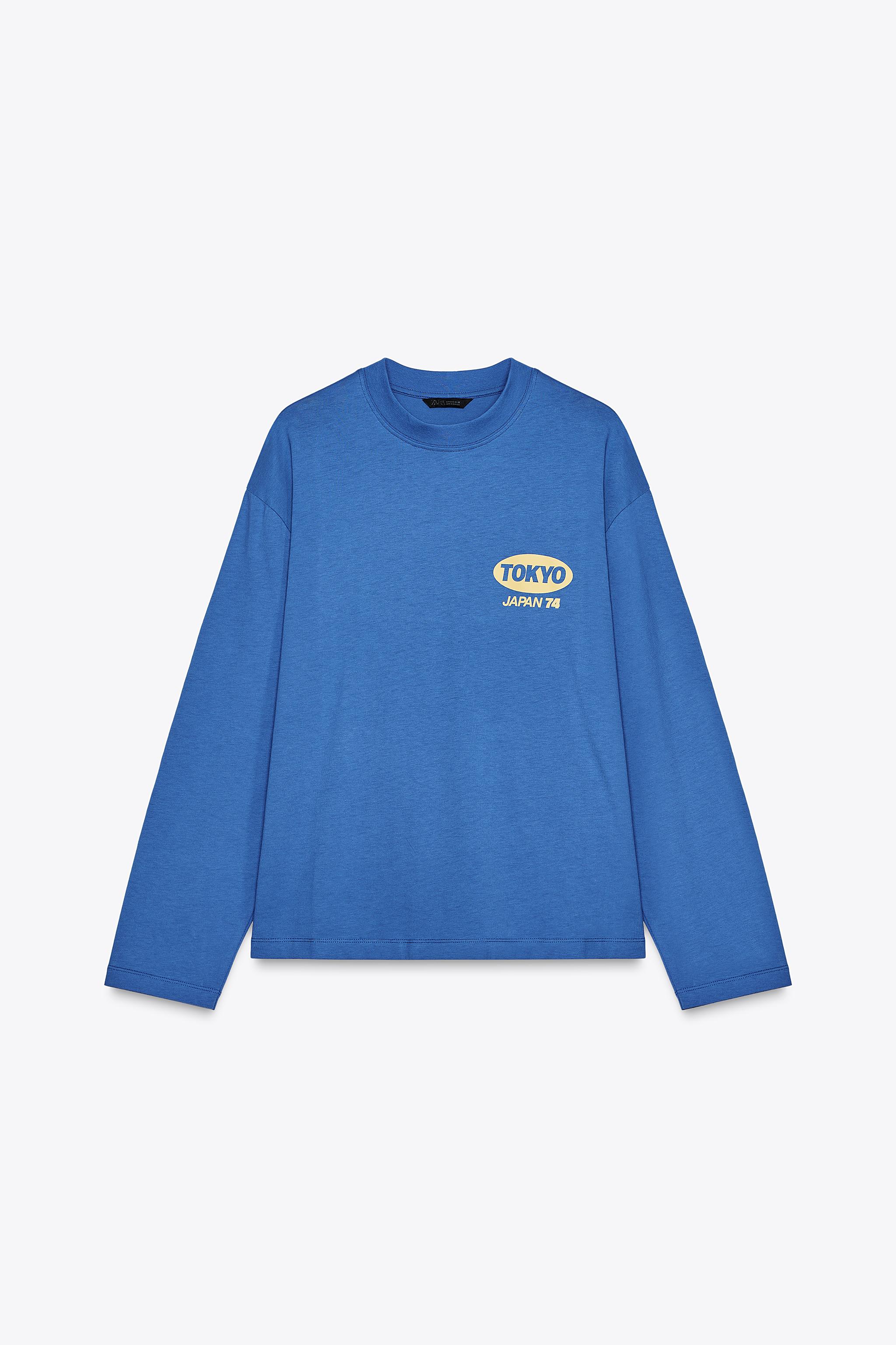 Long sleeve slogan blouse