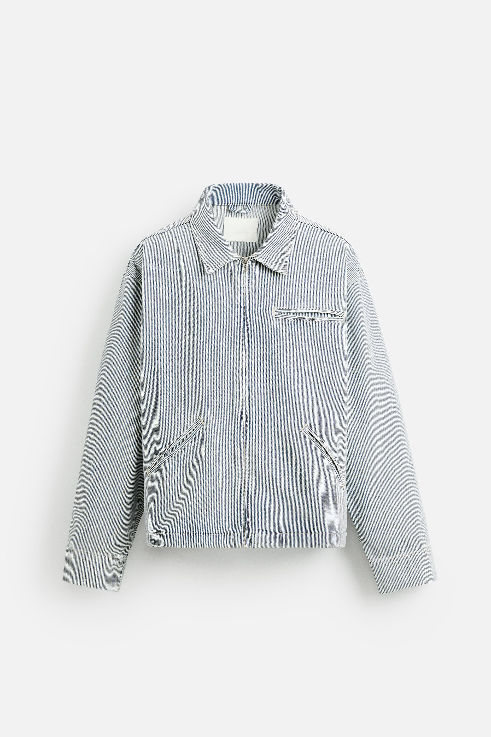 Textured stripe jacket