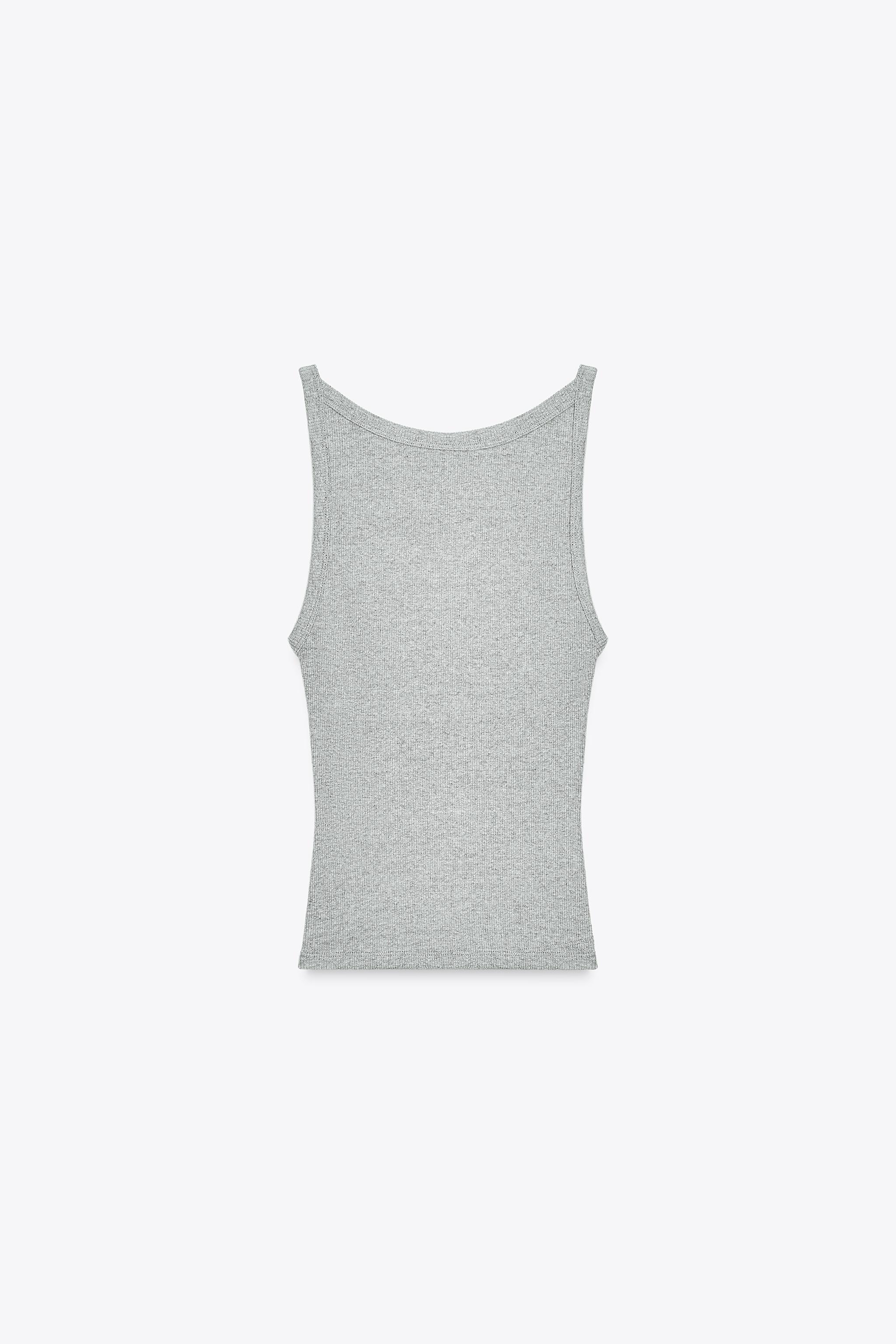 Halterneck rib top