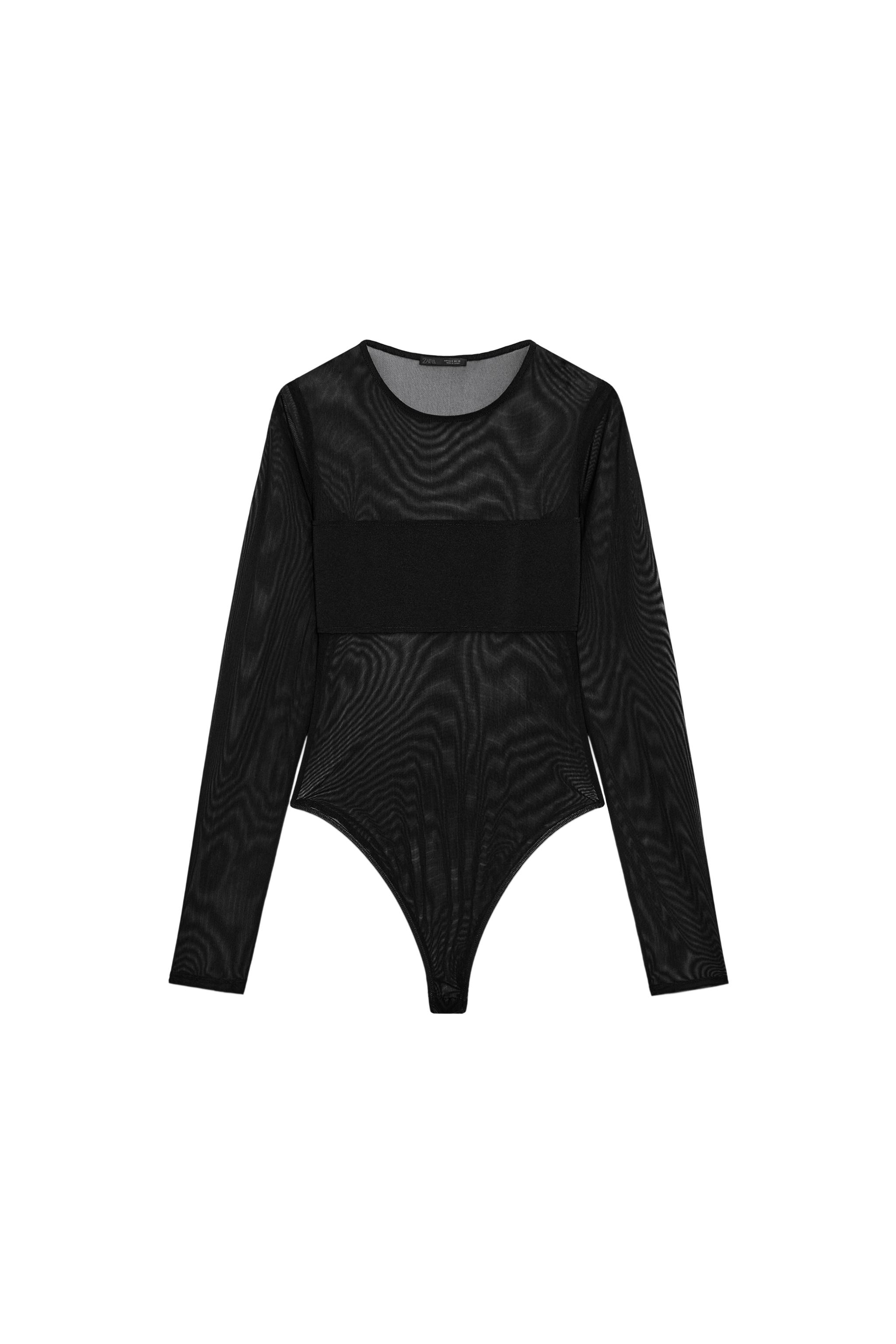 Tulle combination bodysuit