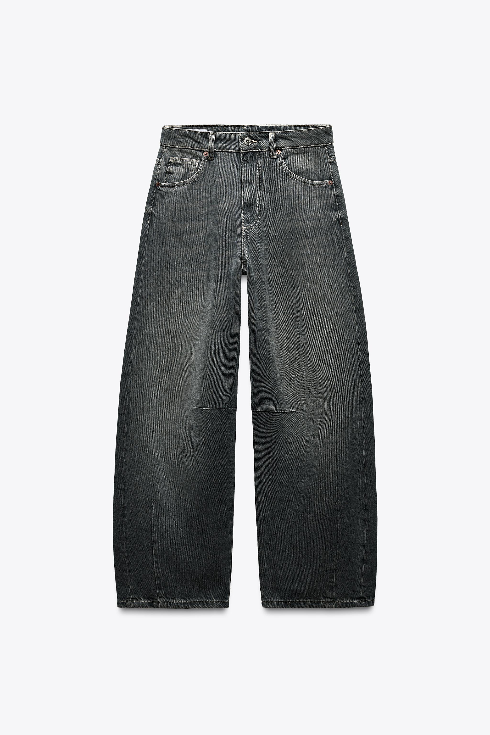 Mid-rise baggy balloon jeans