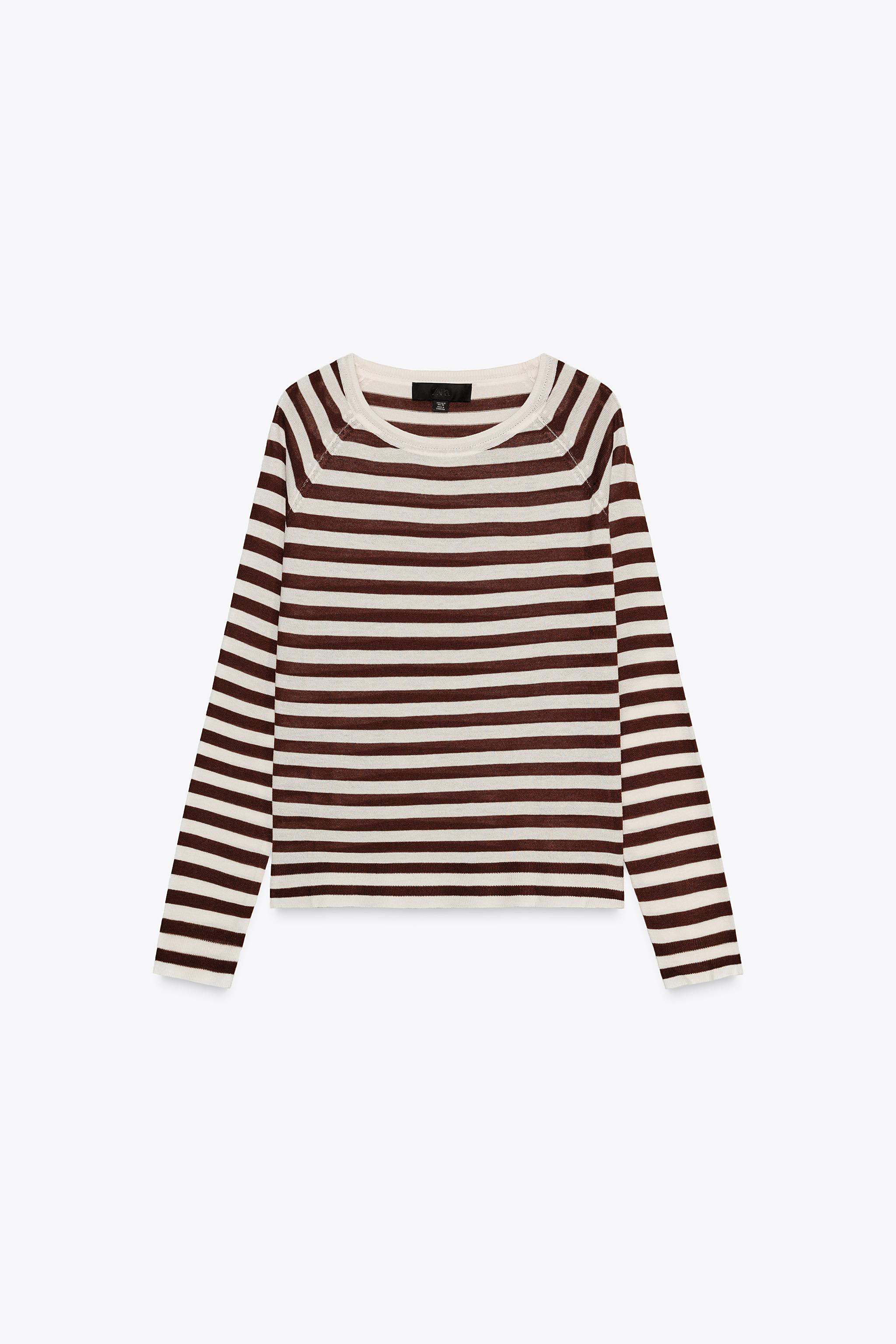 Fine Knit Striped Sweater
