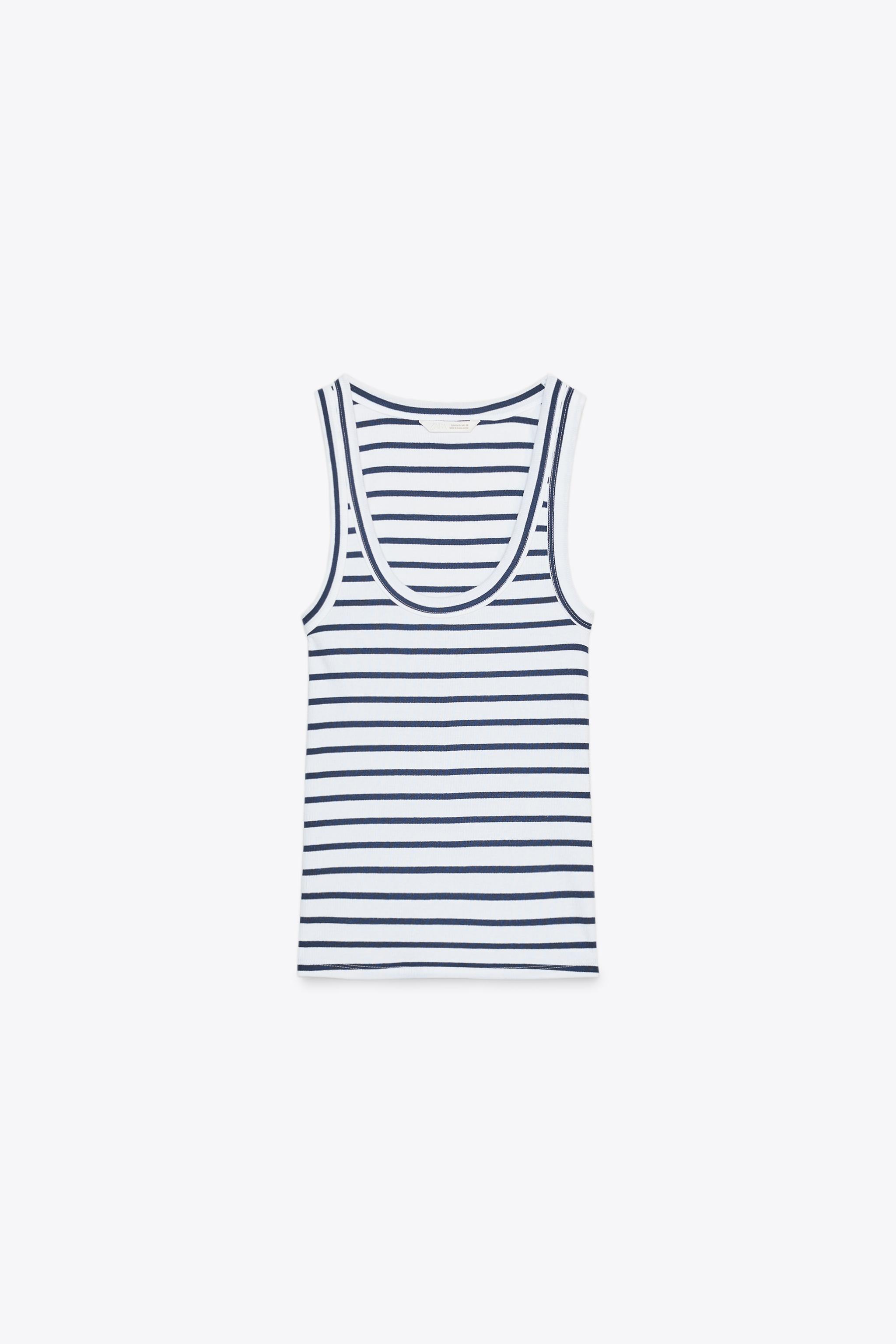 Rib top with straps