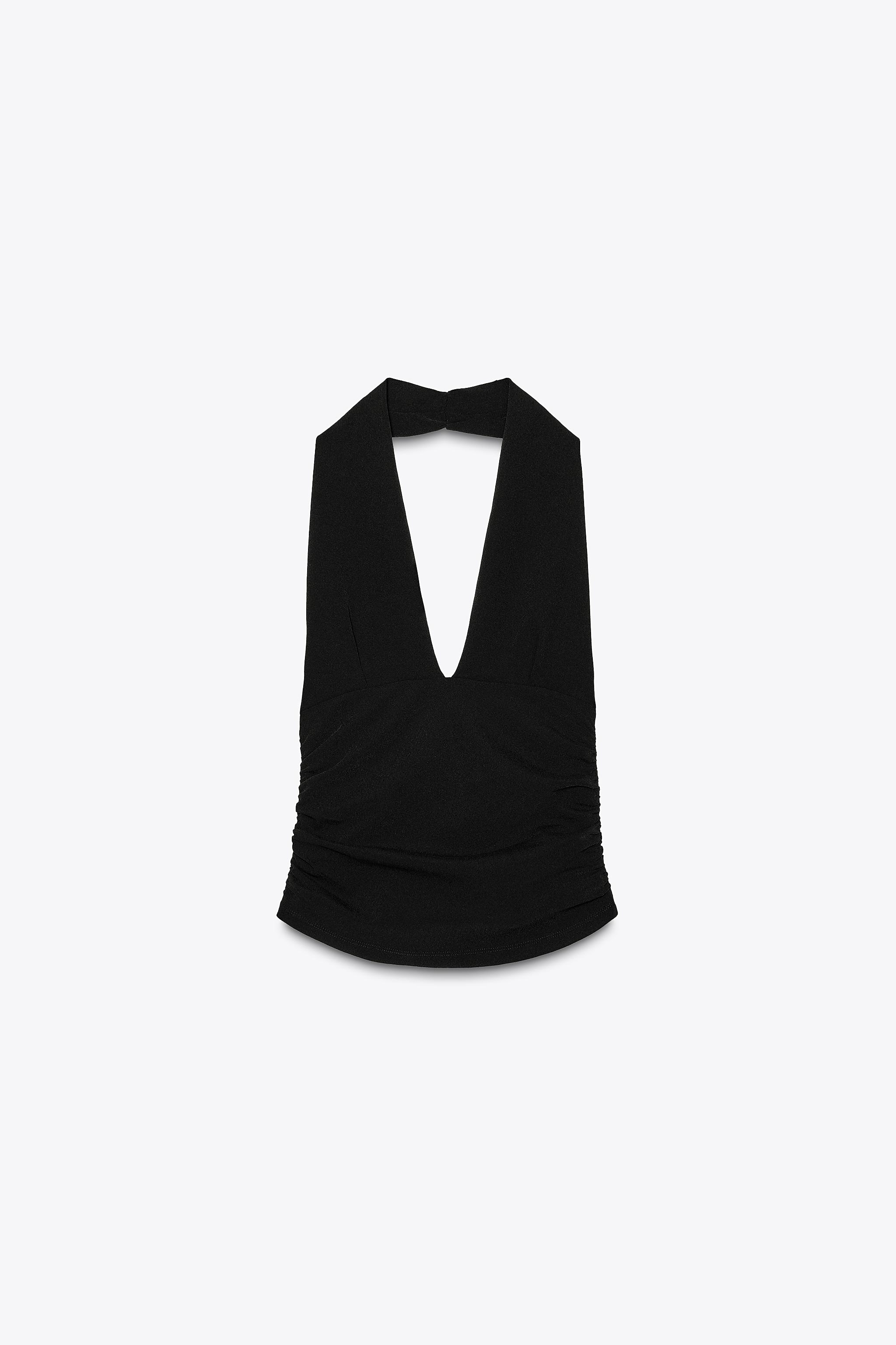 Vichy mesh halterneck Top