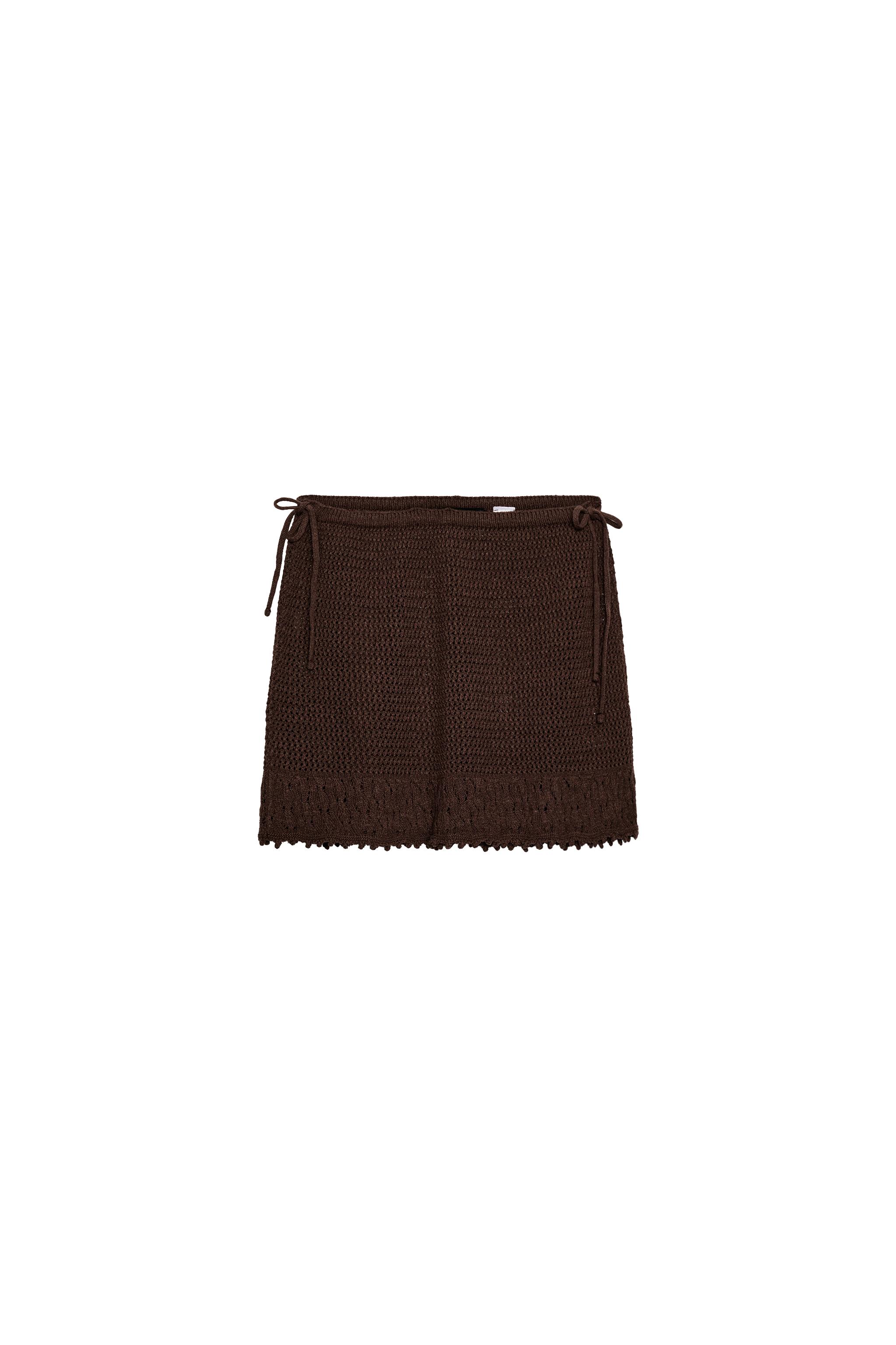 Knit short skirt