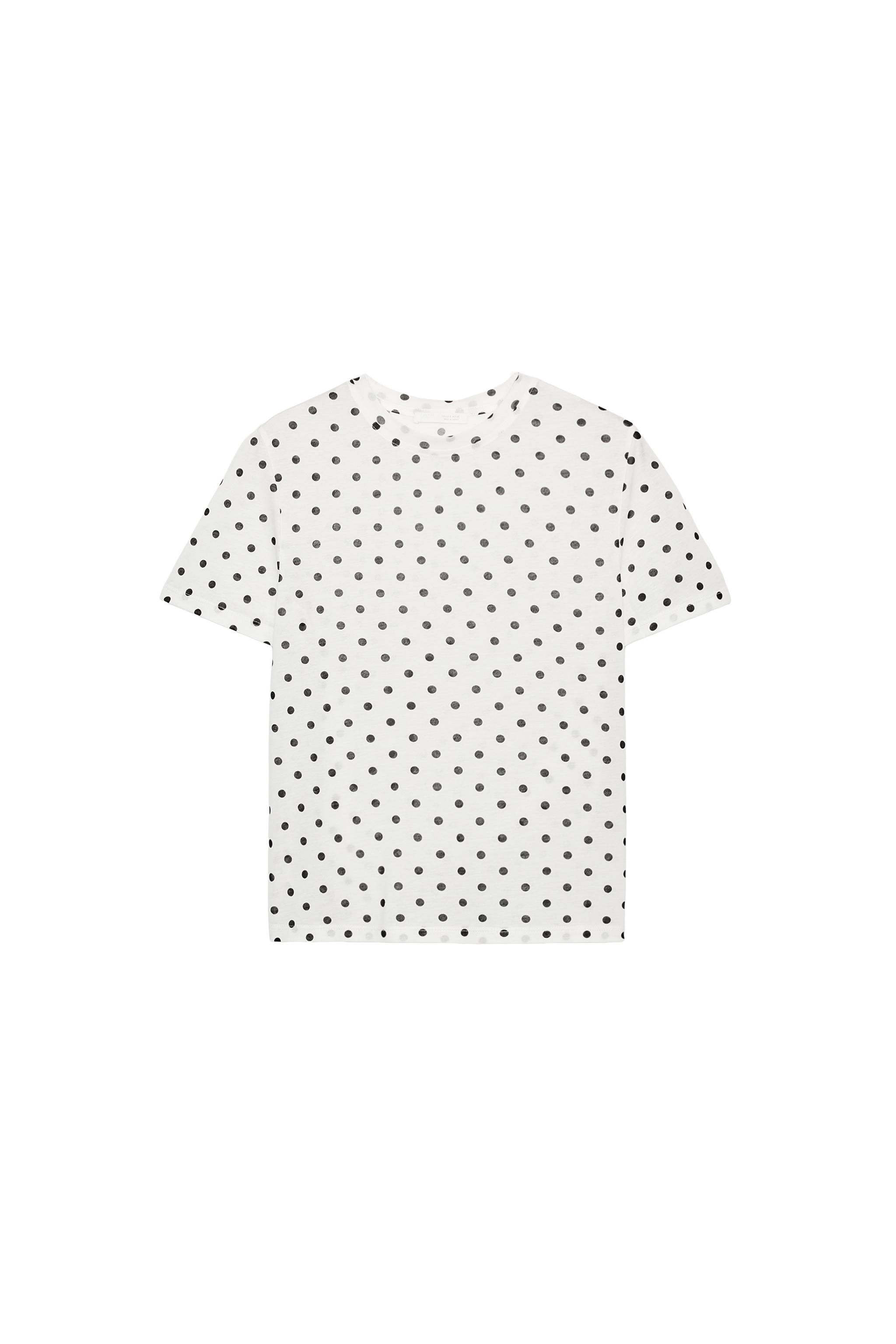 Short sleeve polka t-shirt