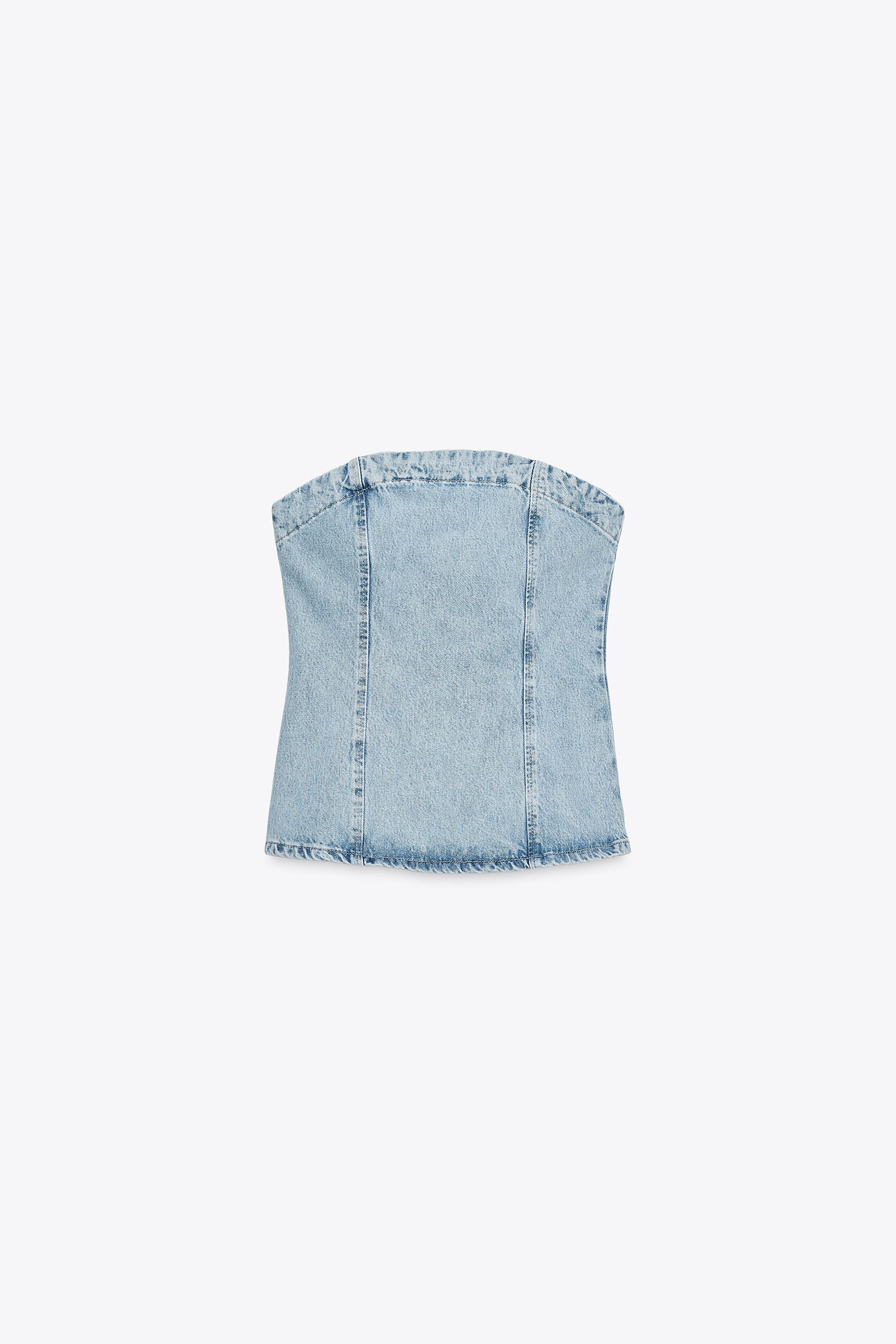 Z1975 strapless denim top
