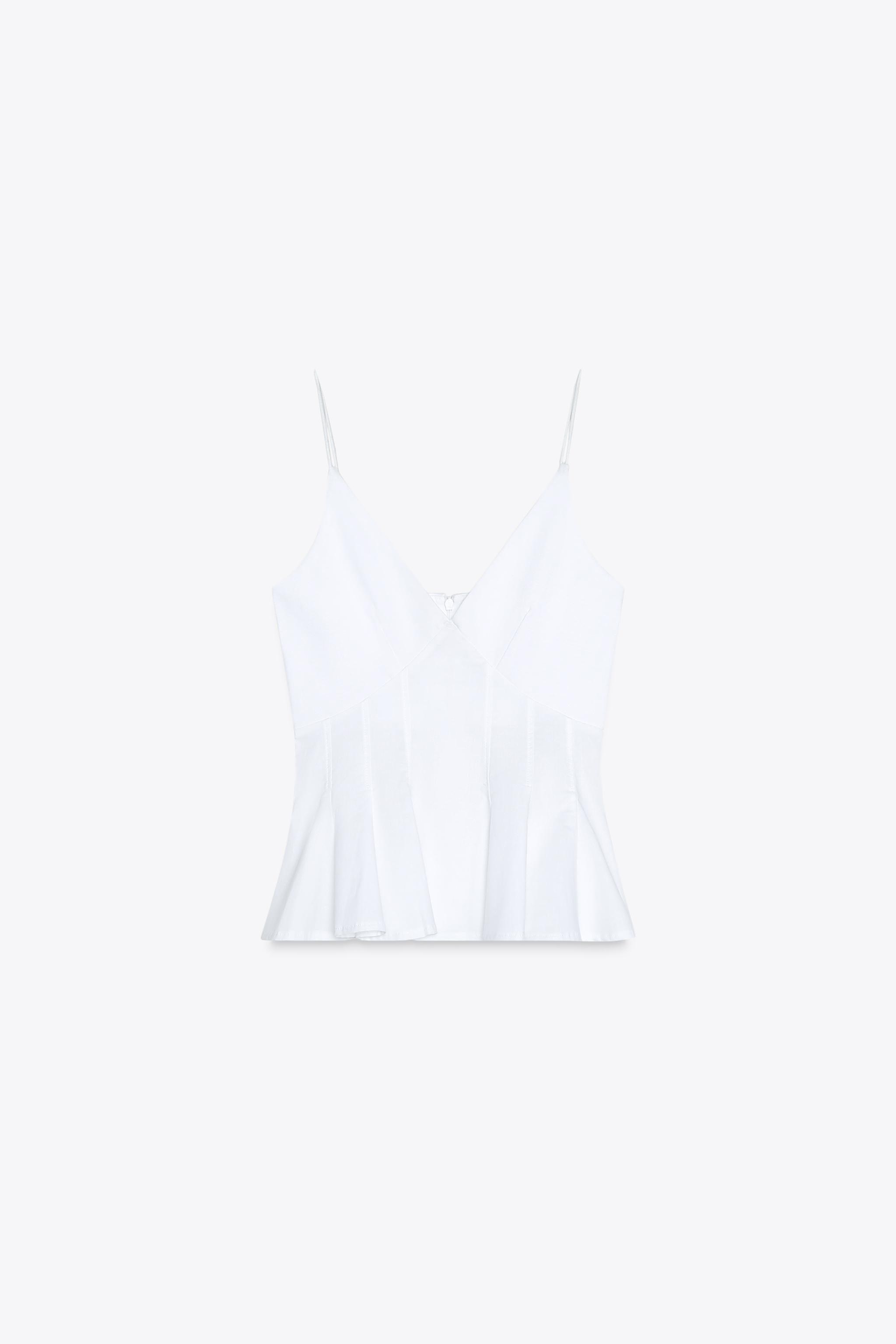 Peplum poplin top