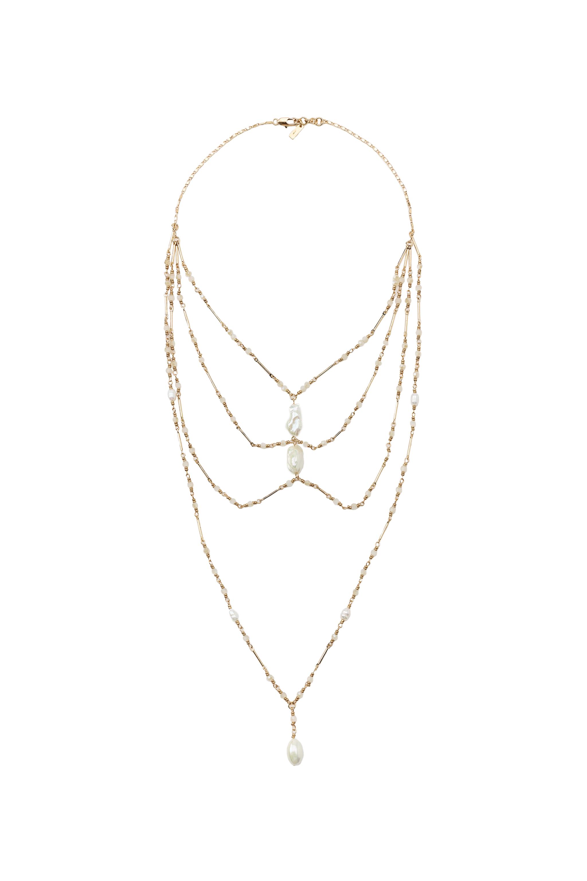 Cascade pearl necklace
