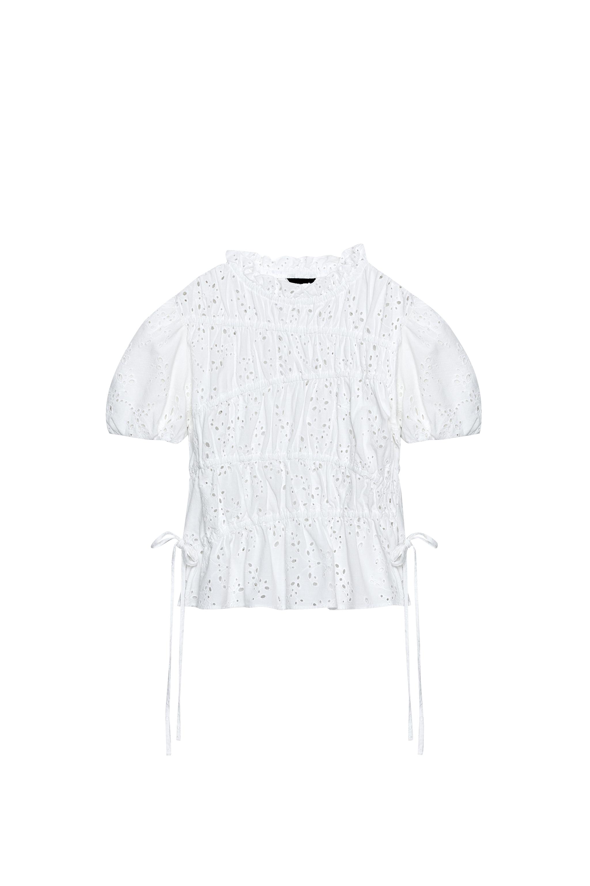 Embroidered front top