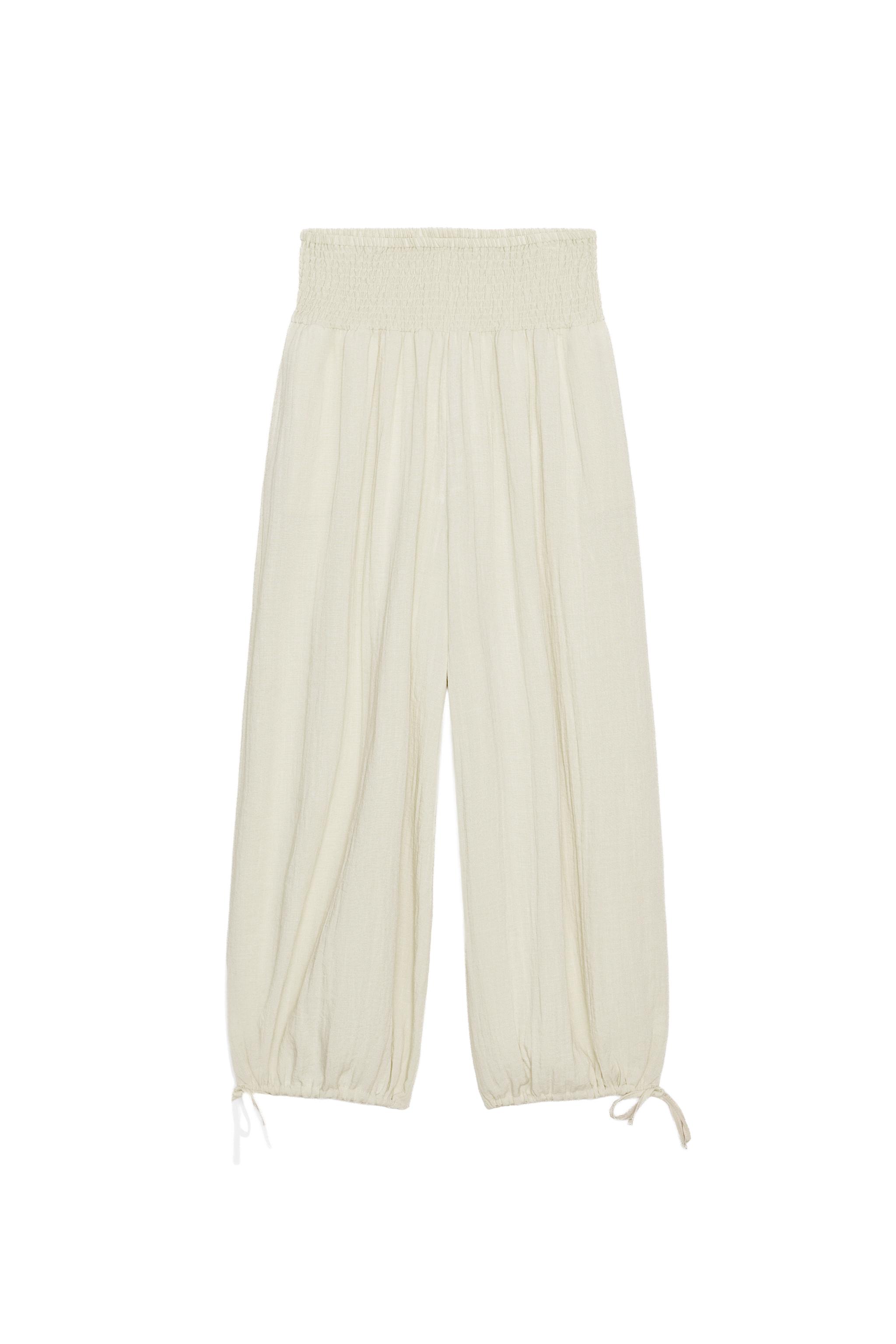 Elastic waist trousers