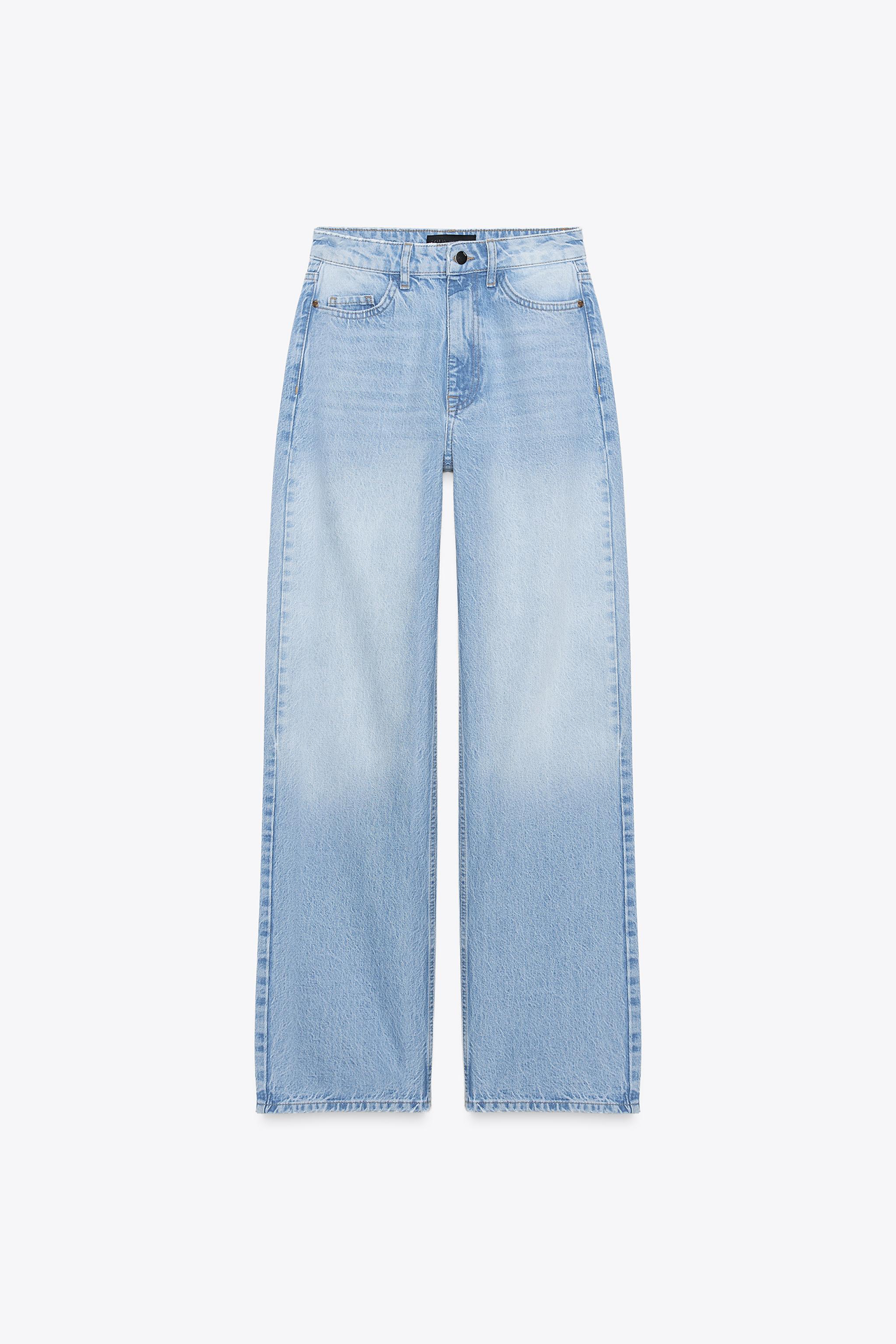 Full-length high-waist jeans