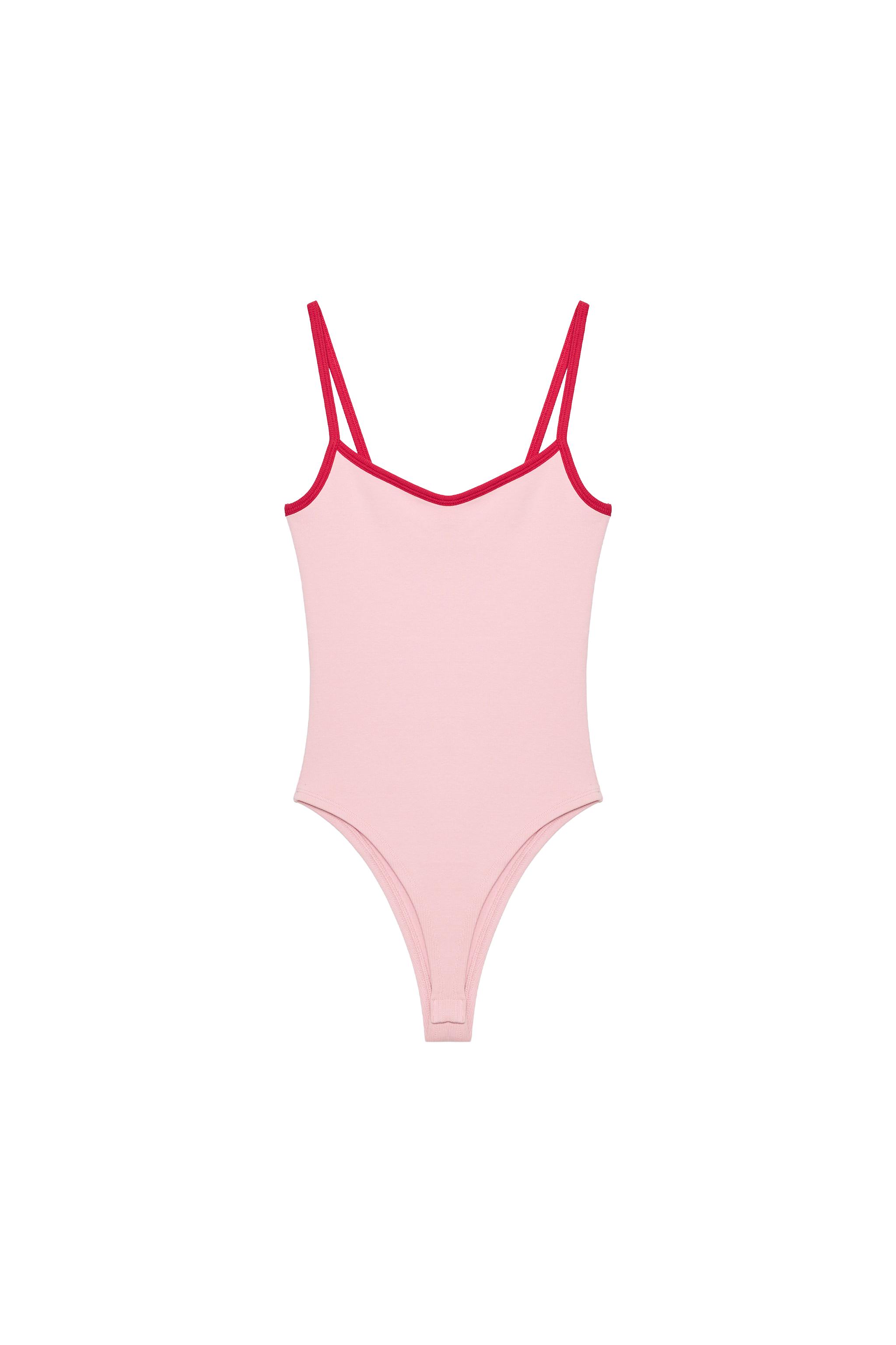 Contrast trim bodysuit