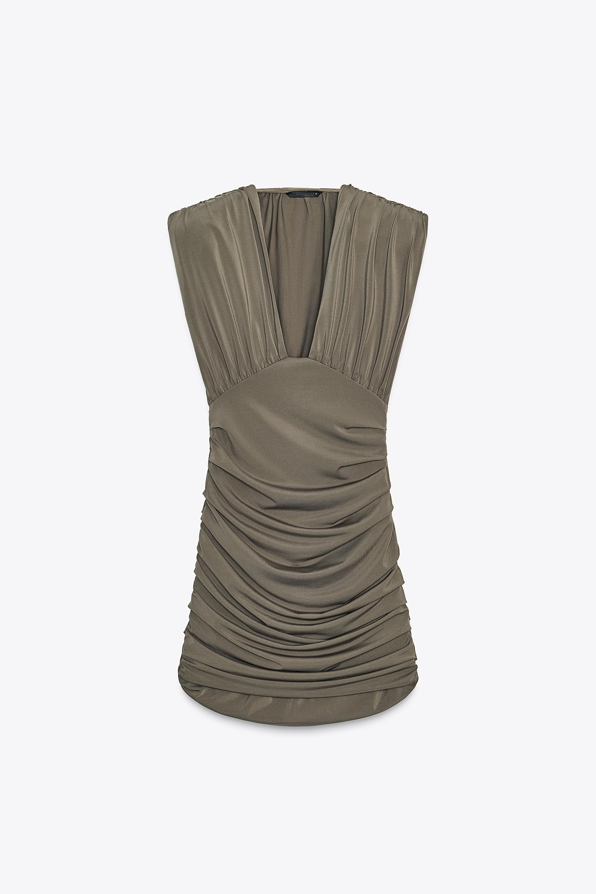 Padded Shoulder Mini Dress