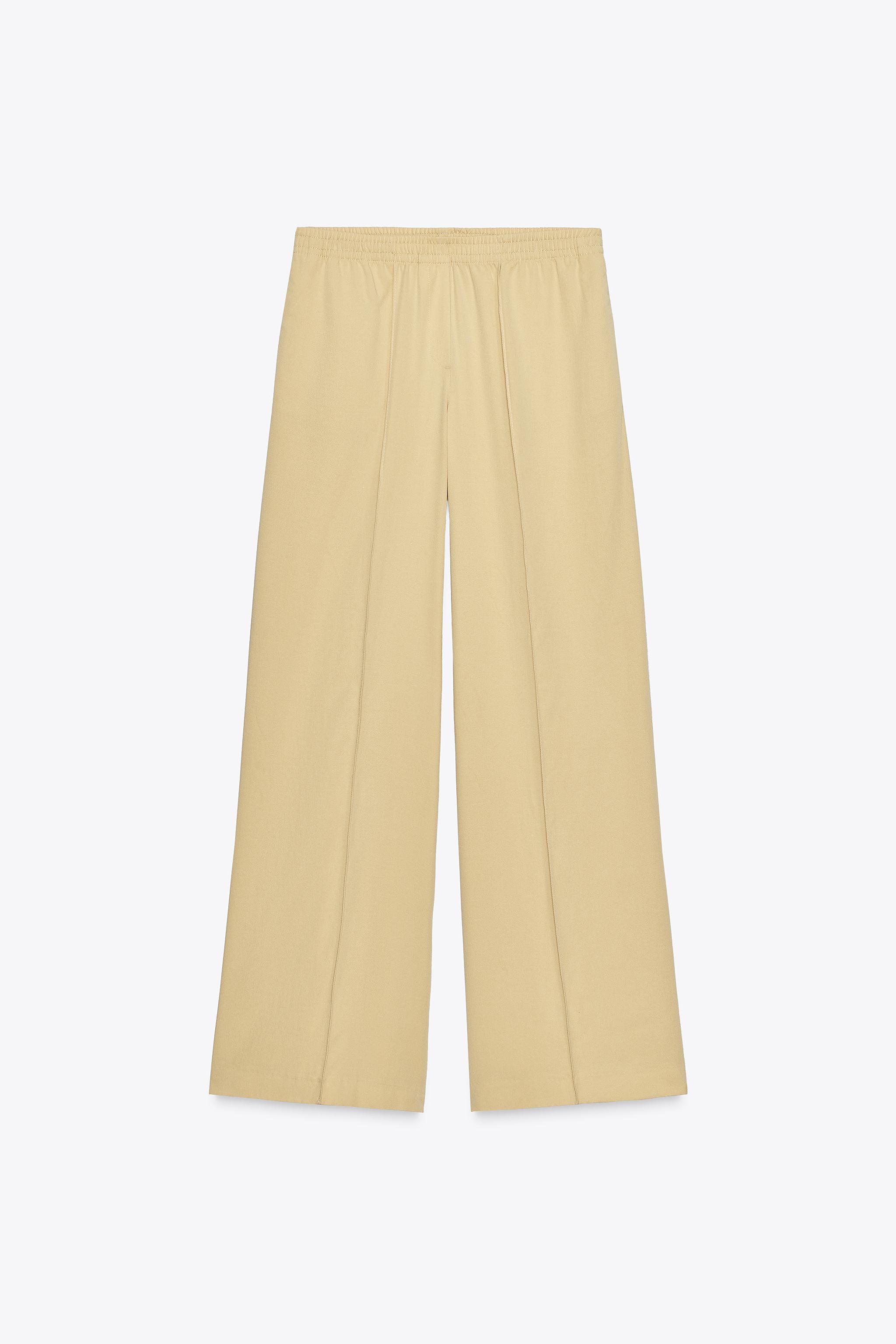 Wide pressed-fold trousers