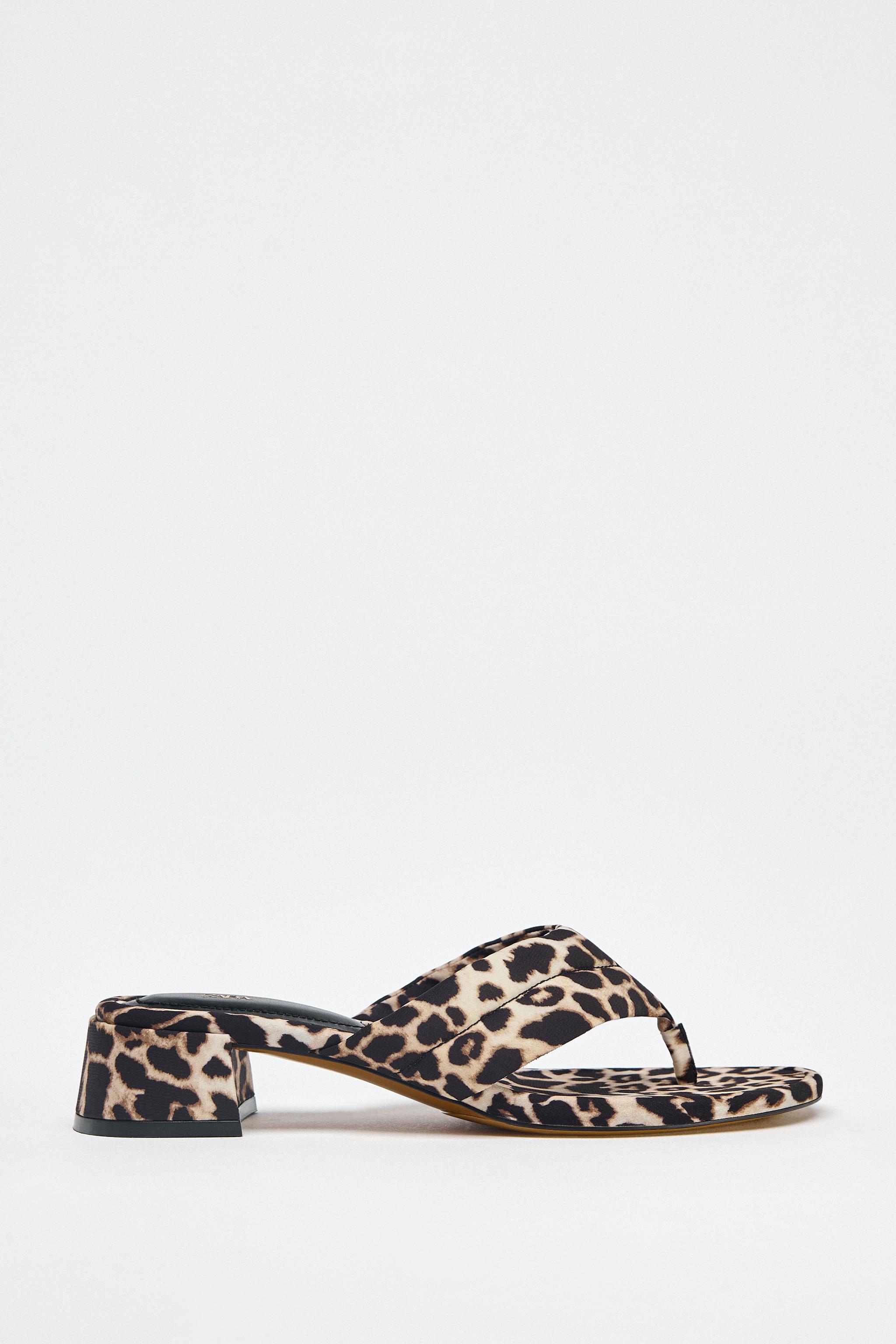 Animal print sandals