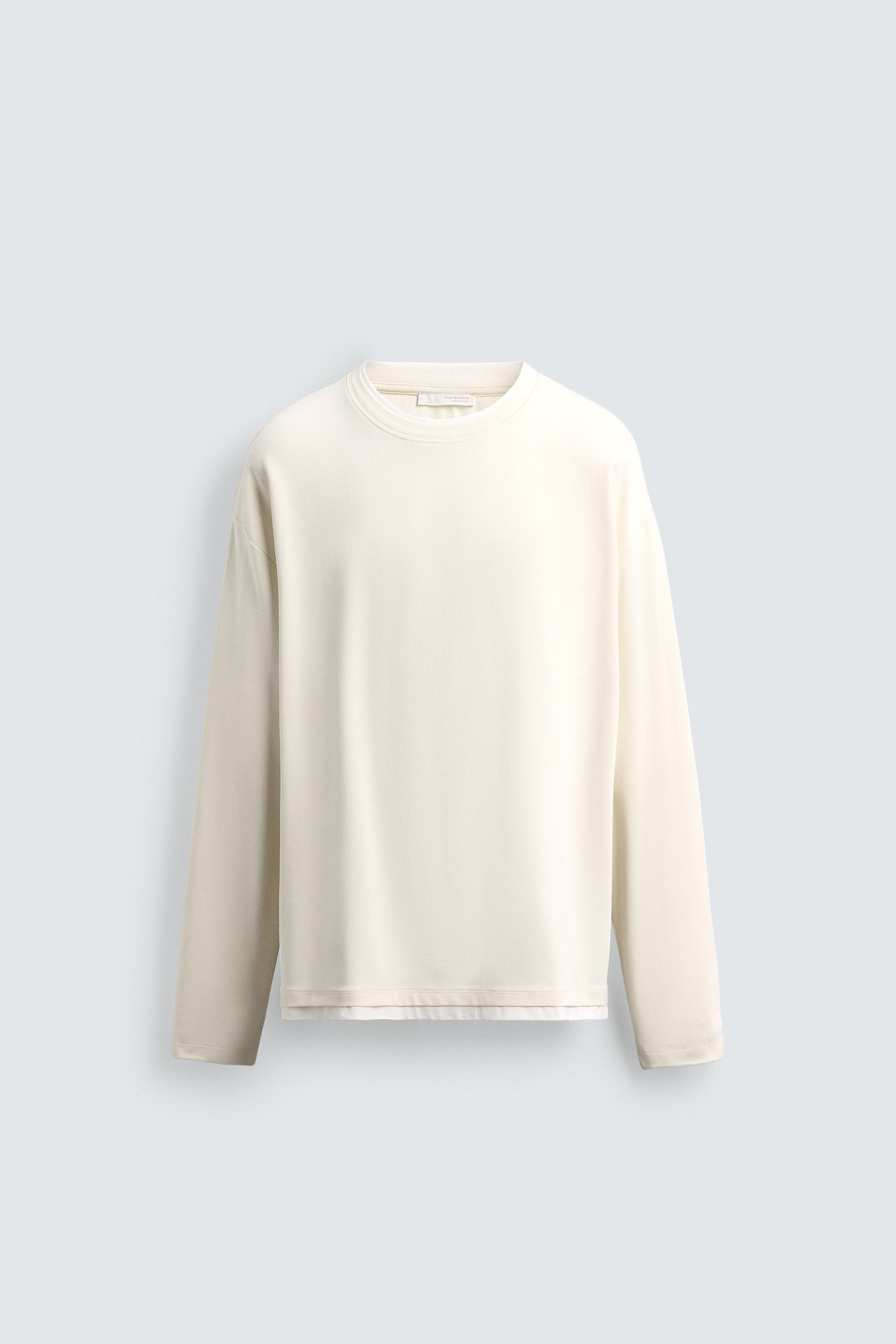 T-shirt with double contrast