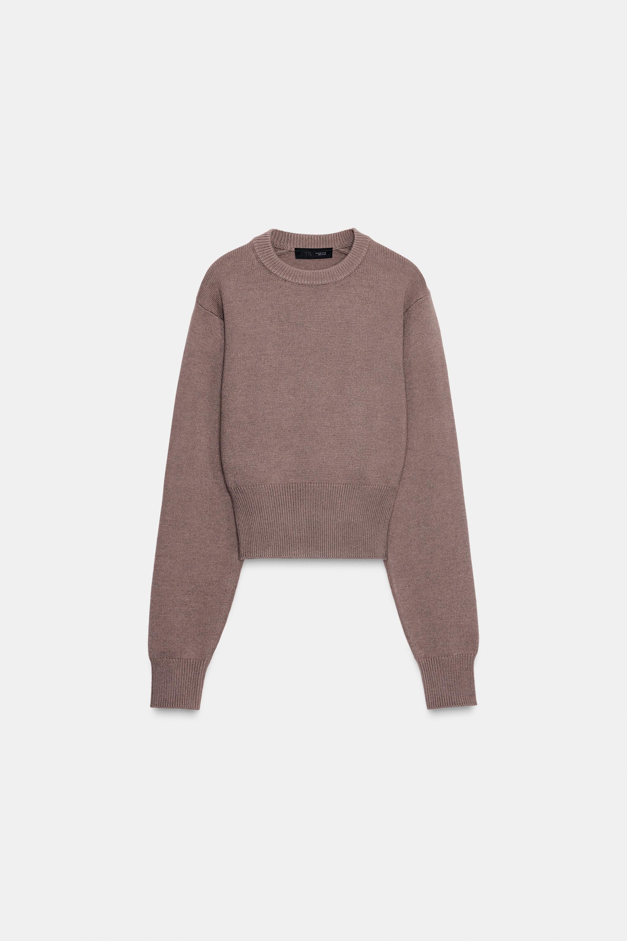 Plain knit cropped jumper