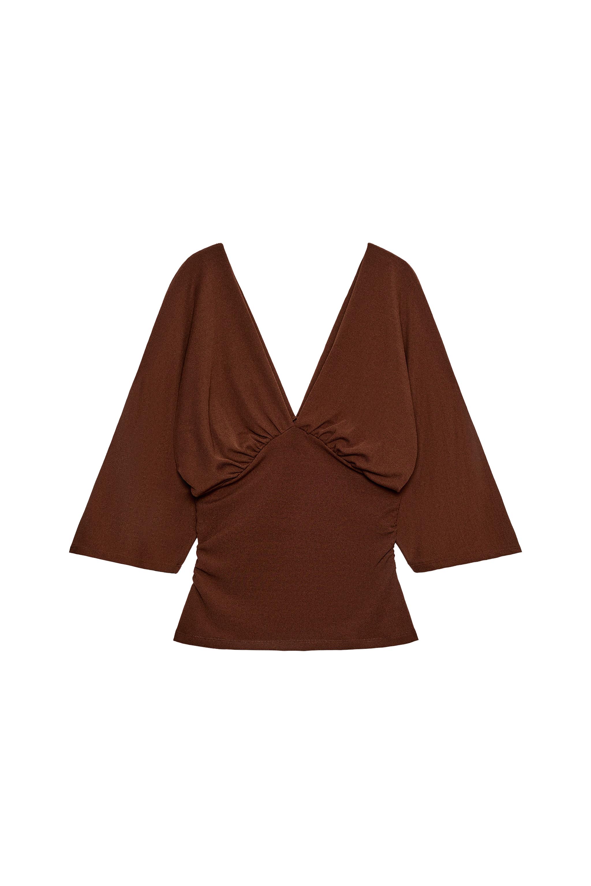 V-neck textured top
