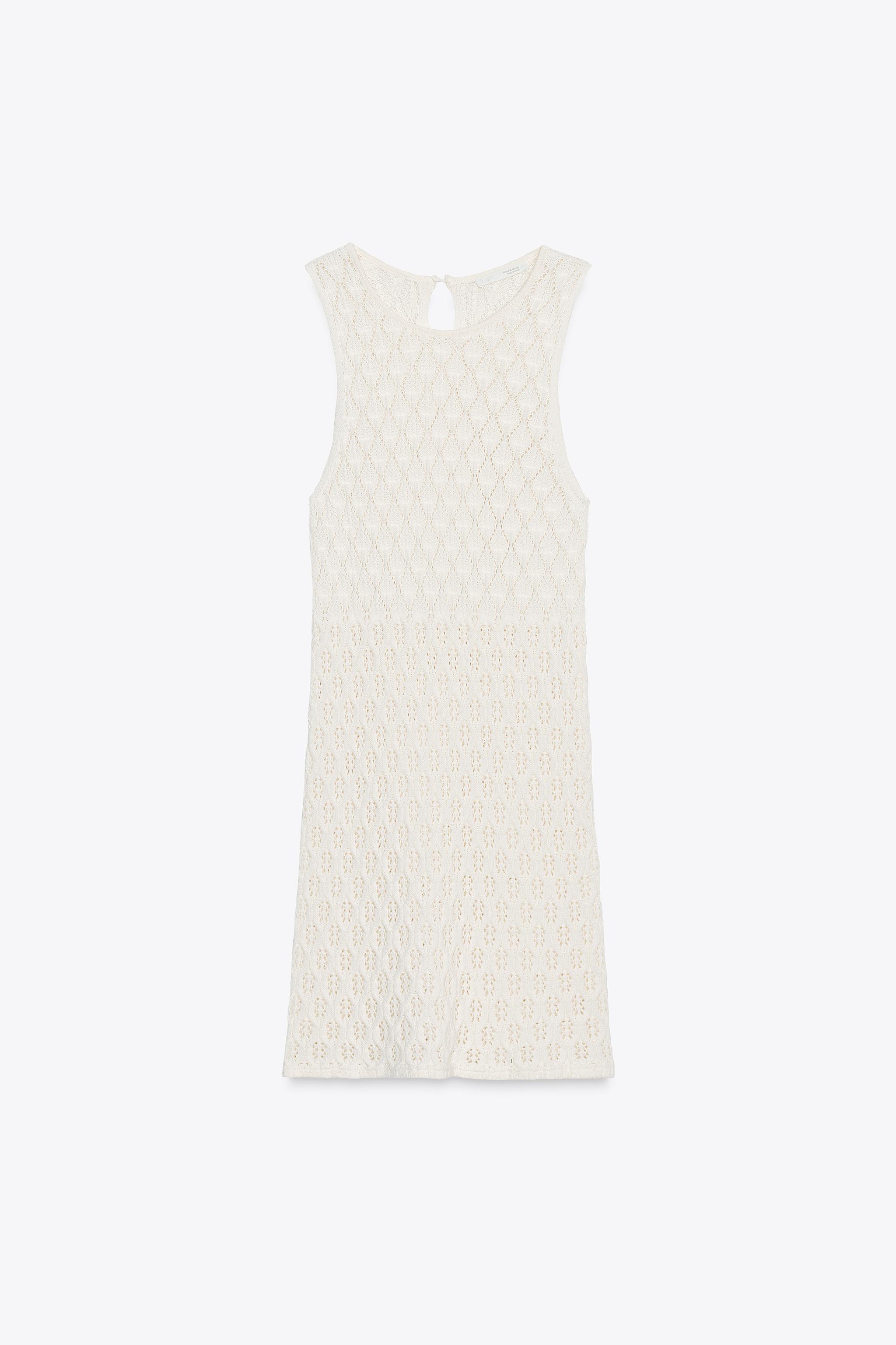 Halterneck broderie dress