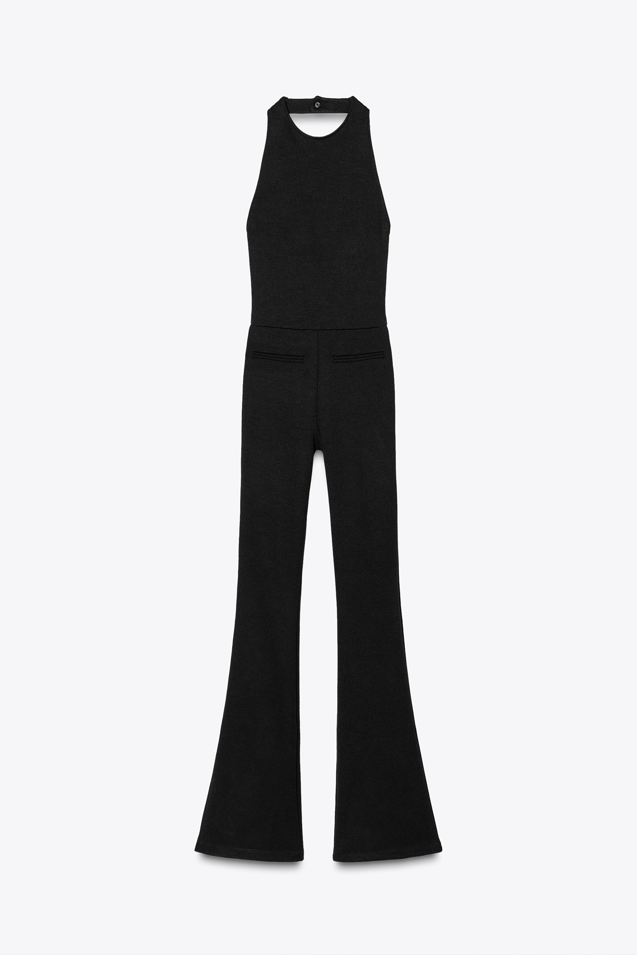 Stretch flared jumpsuit