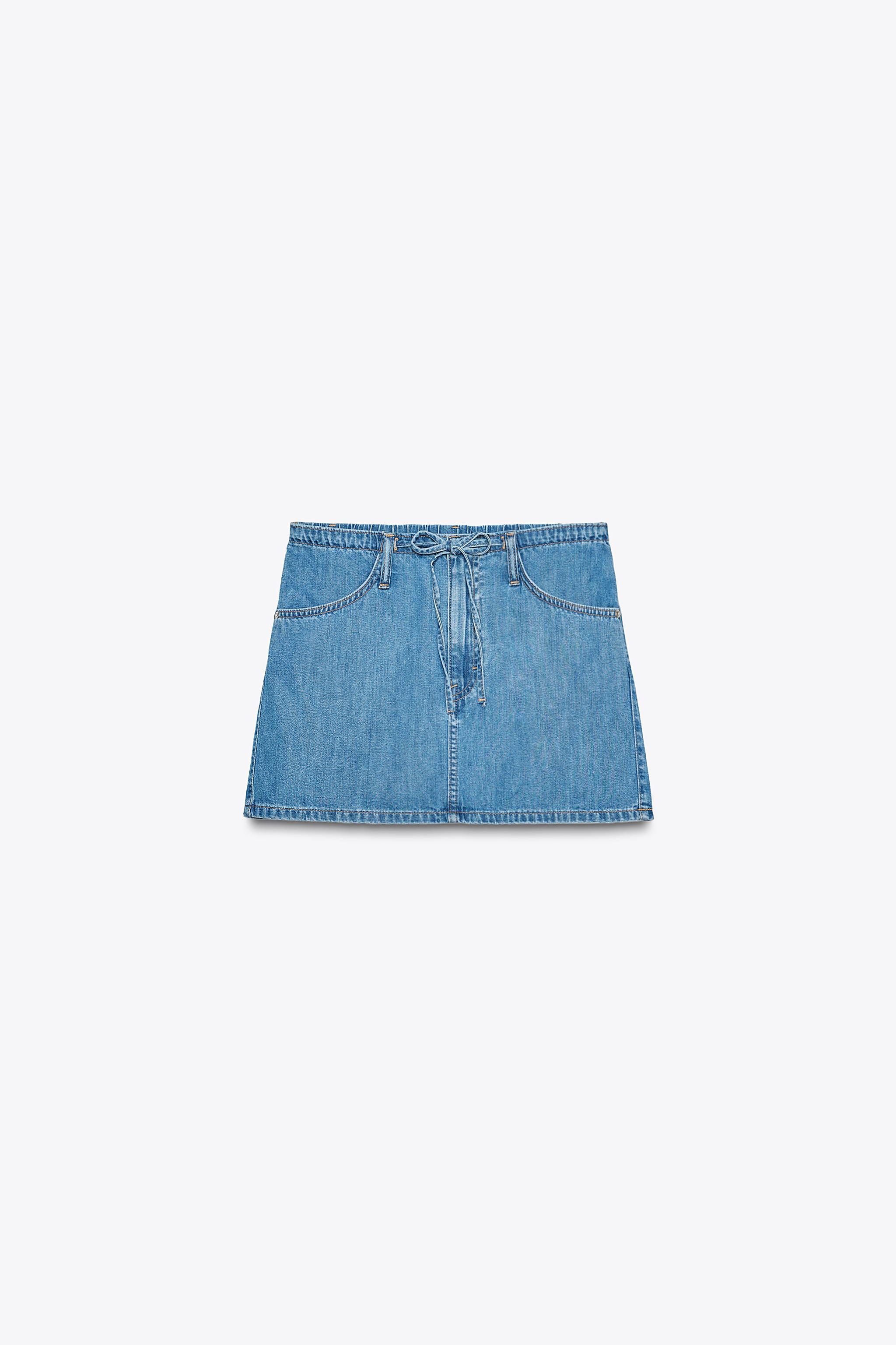 Denim mini skirt