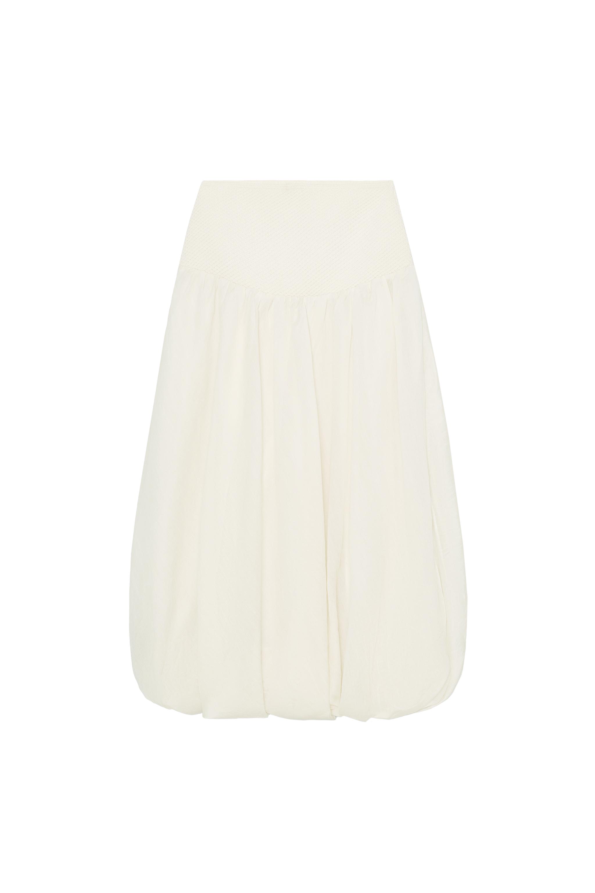 Knit balloon skirt